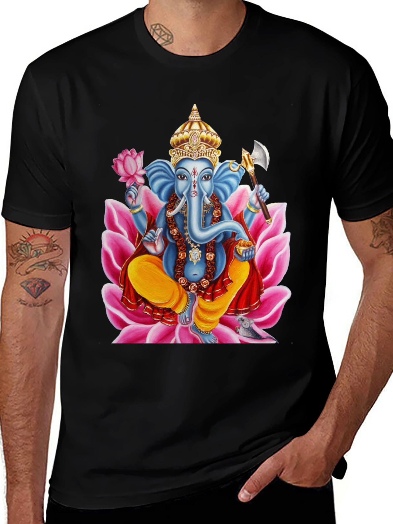Variant 22 of Ganesh Print T-Shirt - Divine Style