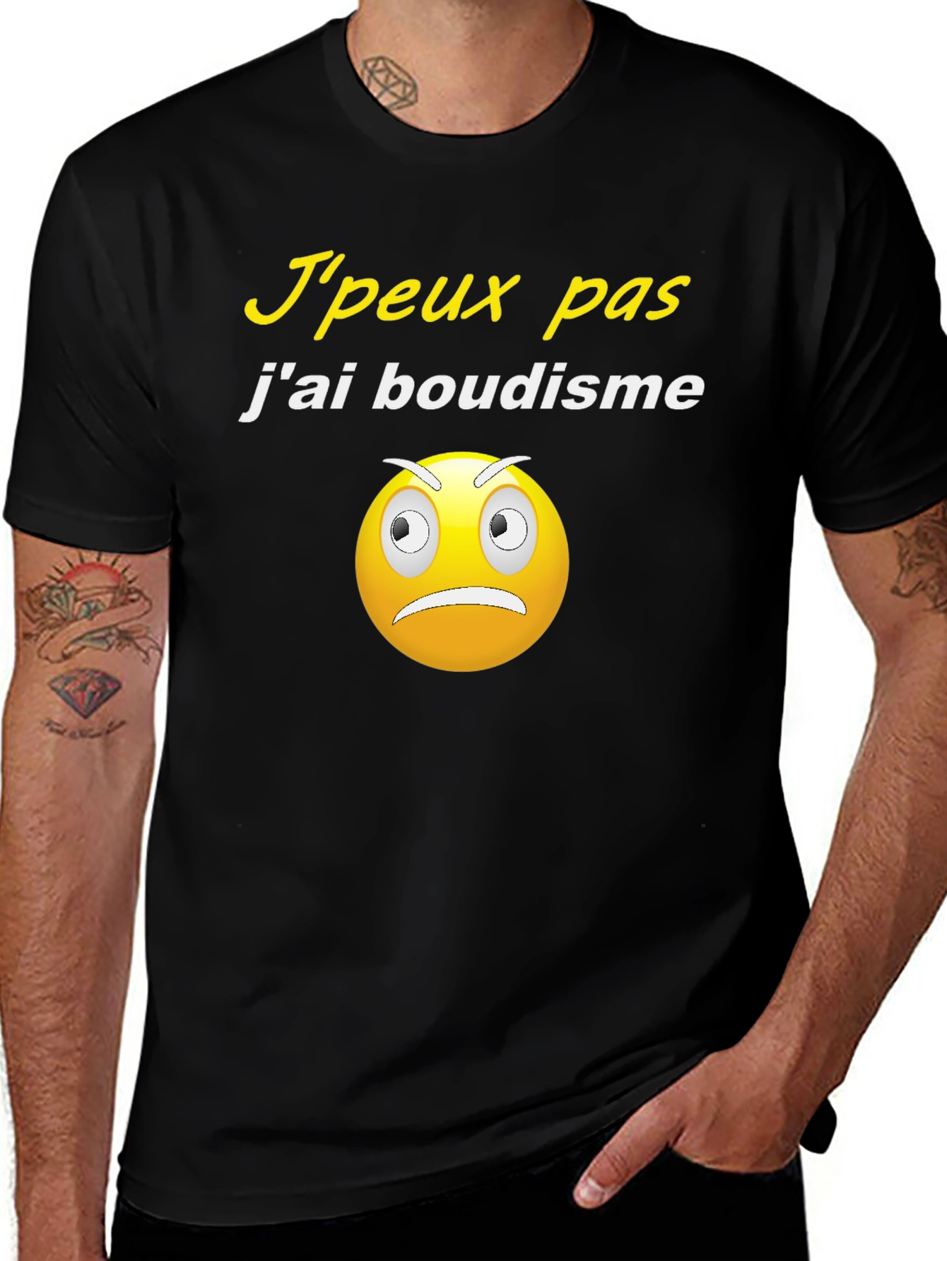 Variant 21 of Humorous "J'peux pas j'ai boudisme" T-Shirt