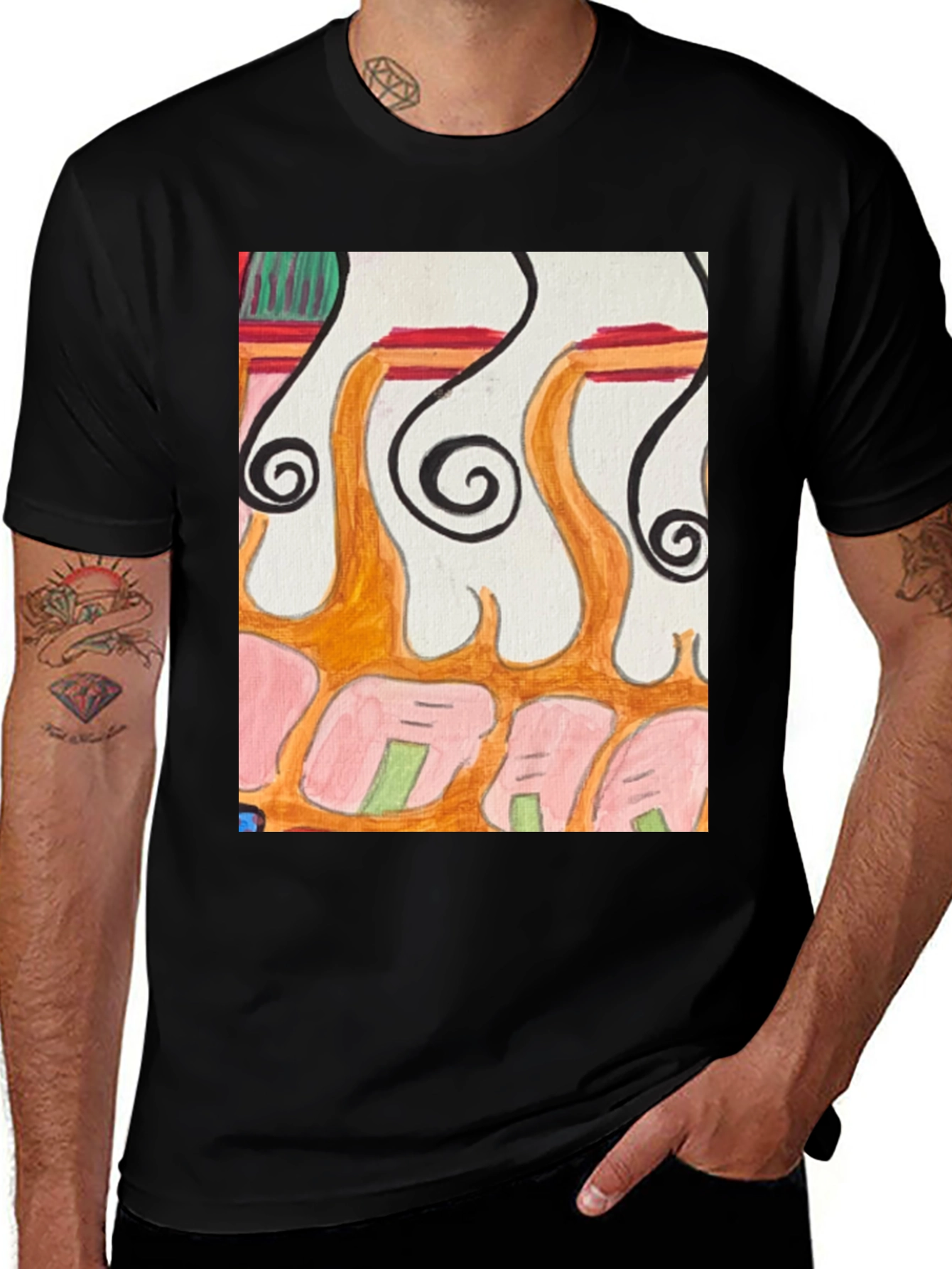Variant 28 of Abstract Art Graphic Tee - Unique Design