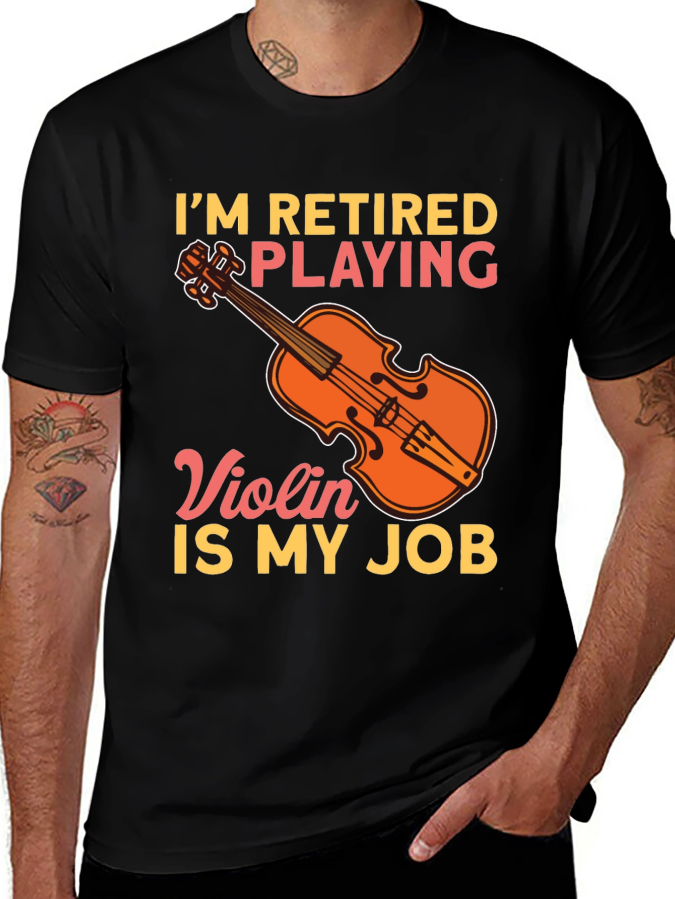 Variant 11 of Retired Violinist T-Shirt - Music Lover Tee