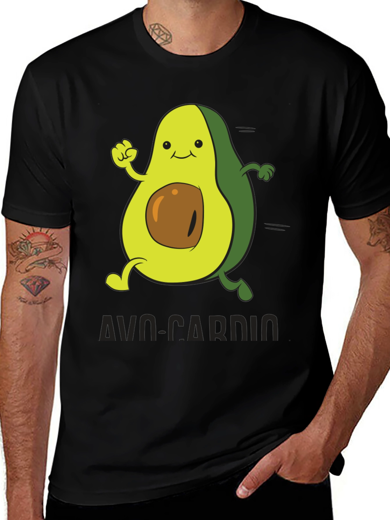 Variant 16 of Avo-Cardio T-Shirt - Avocado Fitness Tee