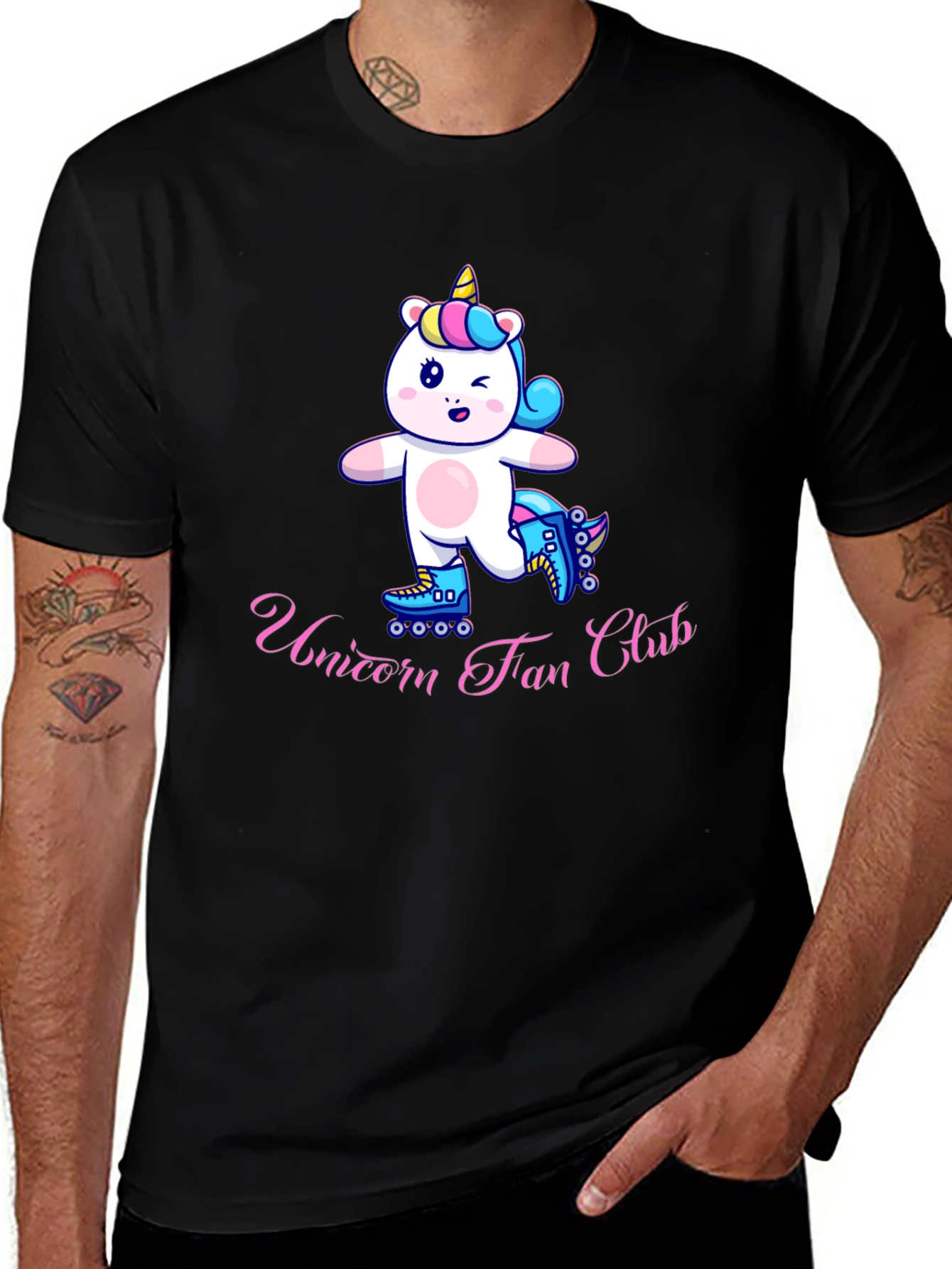 Unicorn Fan Club Black T-Shirt