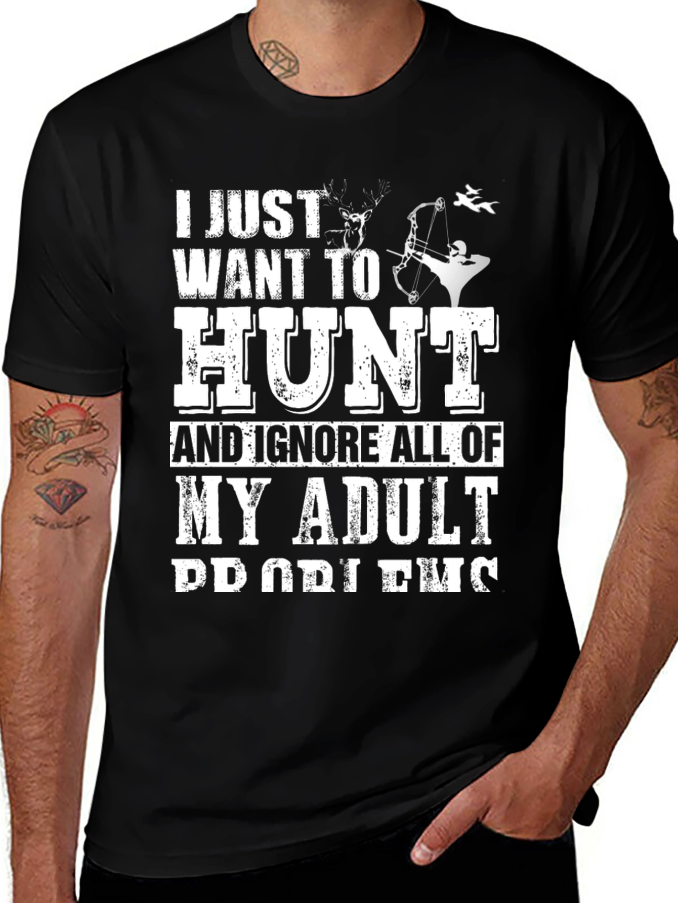 Variant 17 of Hunt and Ignore Adult Problems Tee