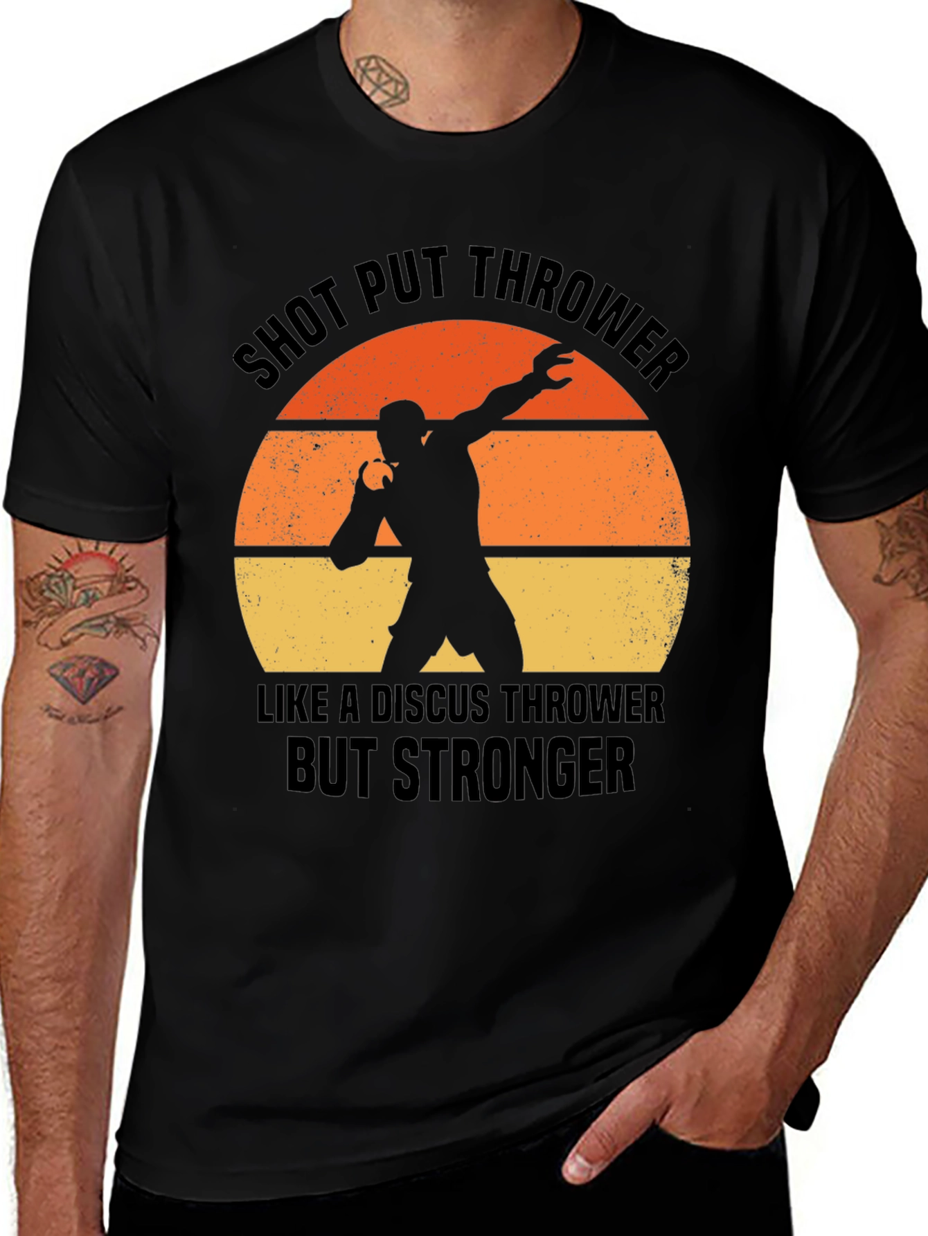 Variant 8 of Shot Put Thrower T-Shirt - Stronger Athlete Tee