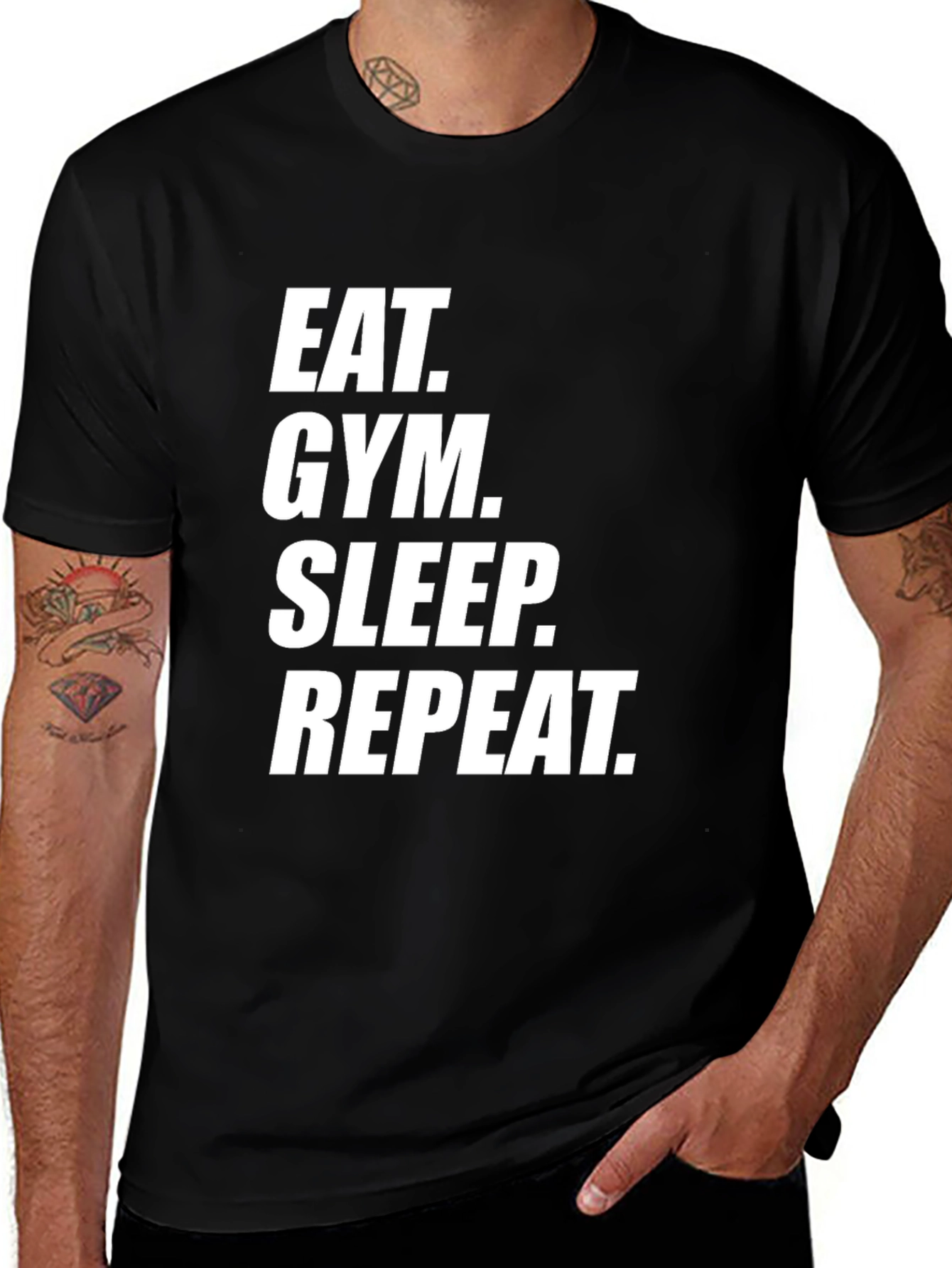 Eat. Gym. Sleep. Repeat. Graphic Tee
