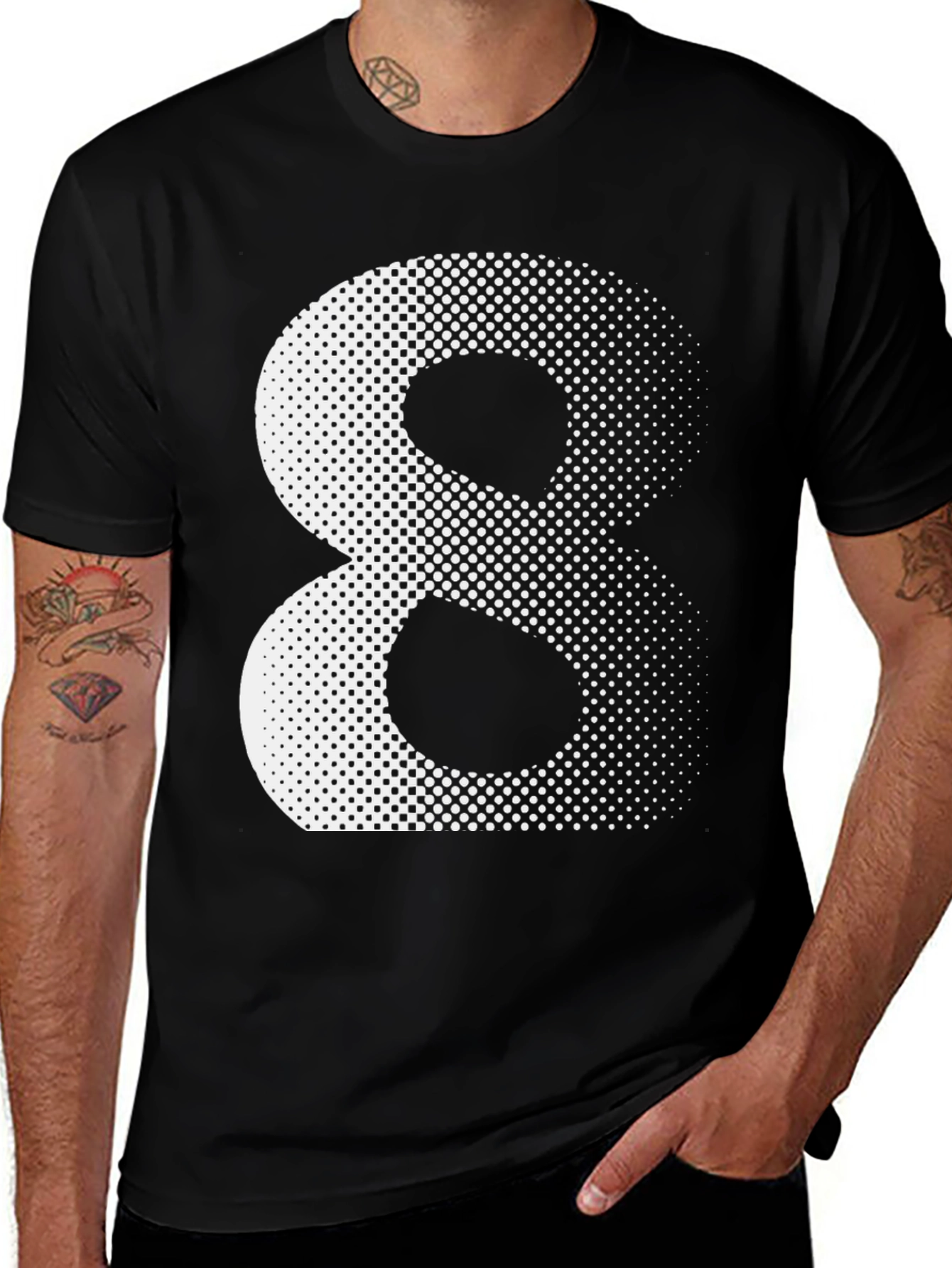 Variant 17 of Modern Number 8 Graphic Tee