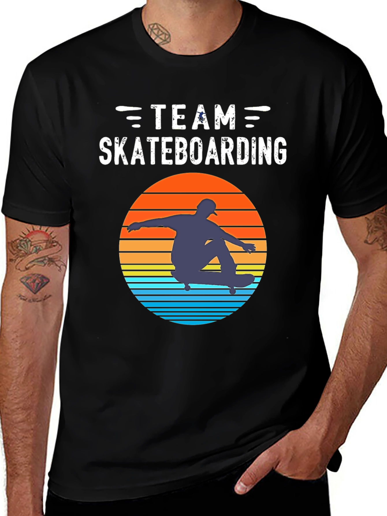 Variant 19 of Team Skateboarding Graphic Tee - Sunset Skater