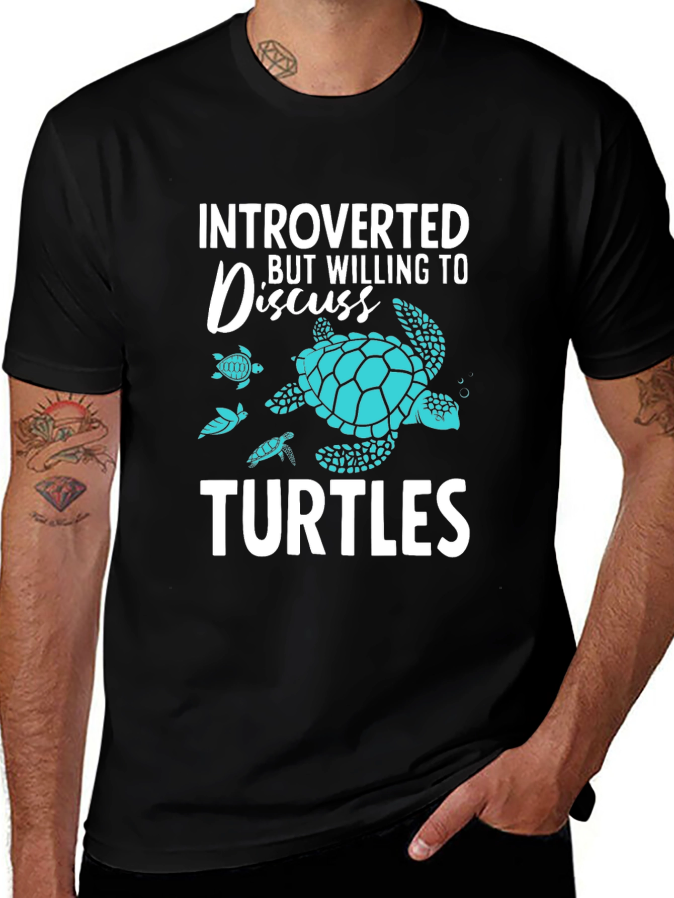 Variant 21 of Introverted Turtle Lover Graphic Tee