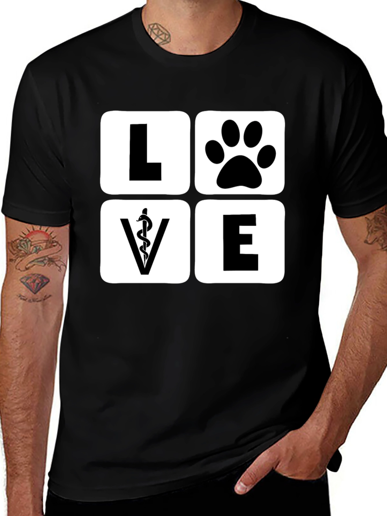 Variant 13 of Vet Love Paw T-Shirt - Animal Doctor Tee