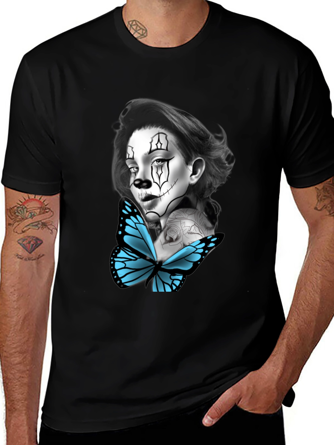 Variant 17 of Clown Girl Butterfly Graphic Tee