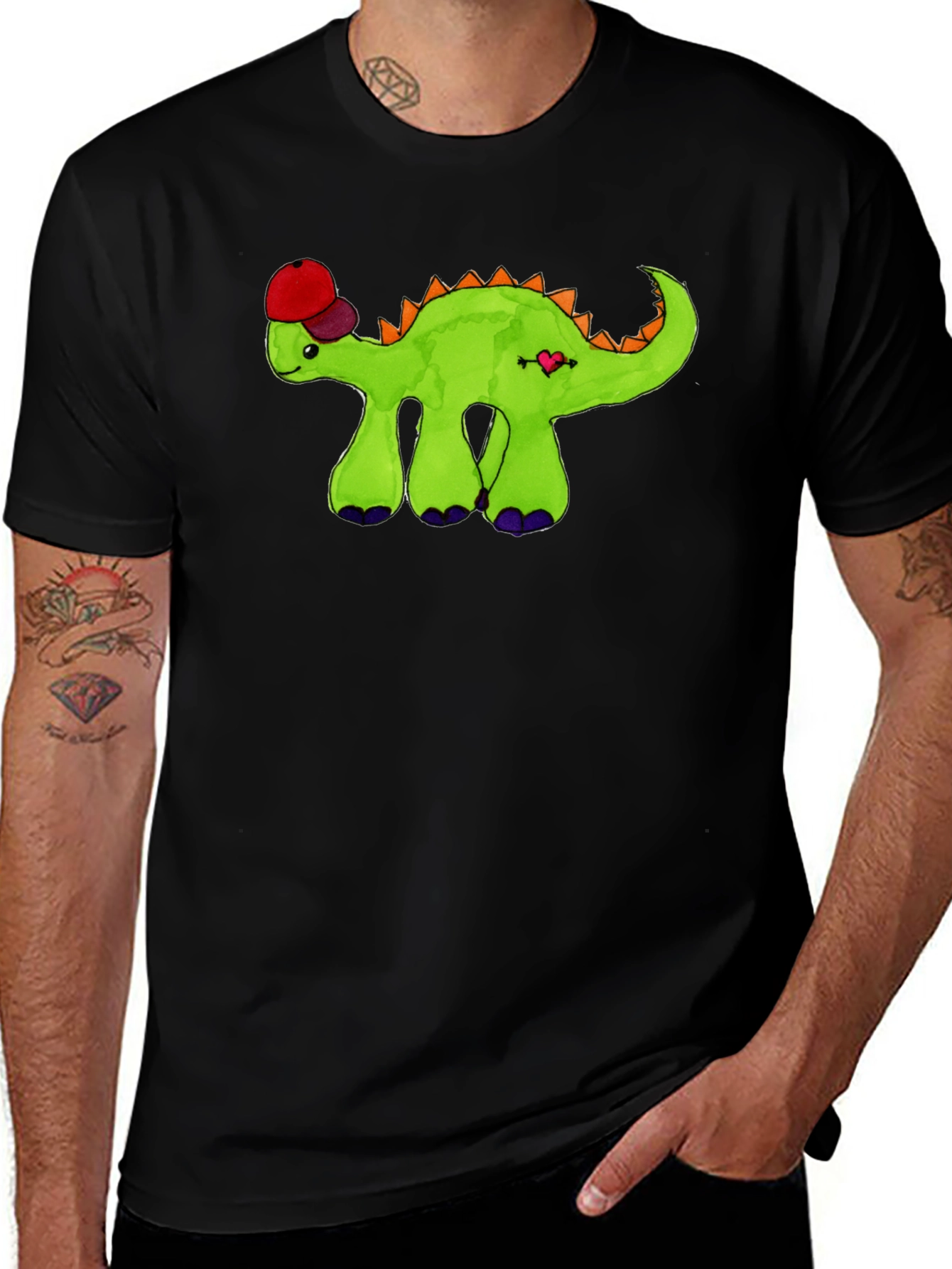 Variant 10 of Dino with Hat Graphic Tee