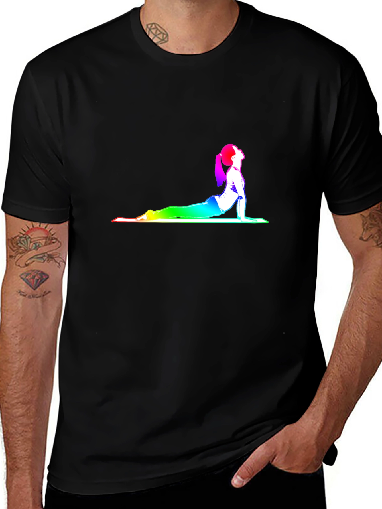 Variant 20 of Yoga Pose Rainbow T-Shirt