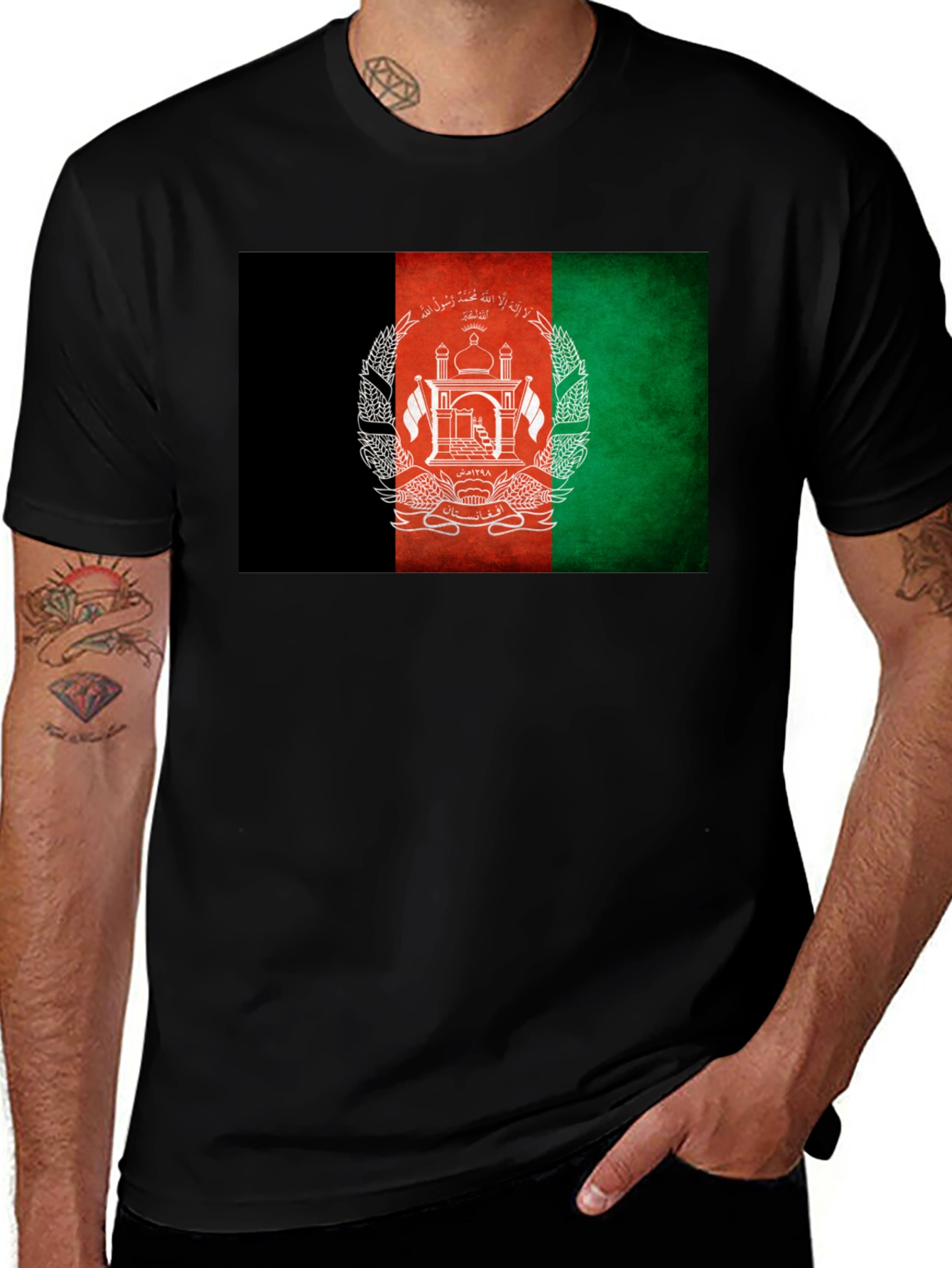 Afghanistan Flag Graphic T-Shirt