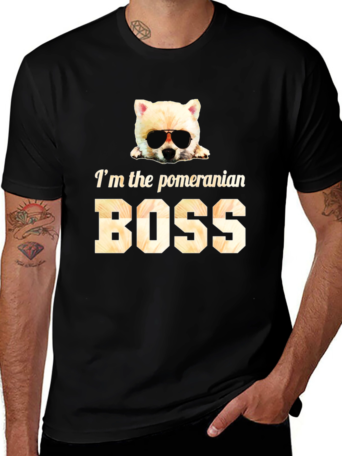 Pomeranian Boss Graphic Tee - Funny Dog Lover Shirt