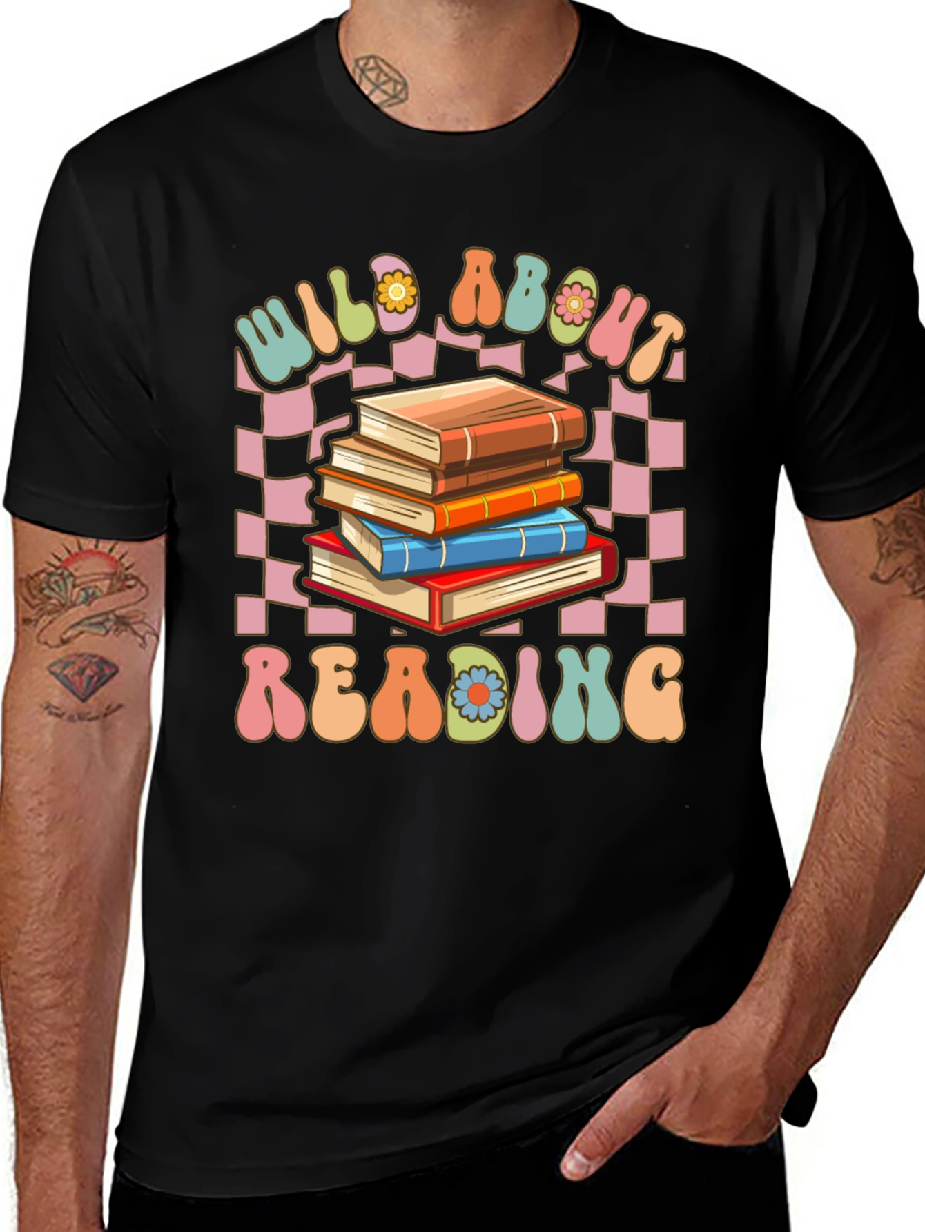 Variant 7 of Wild About Reading Retro T-Shirt