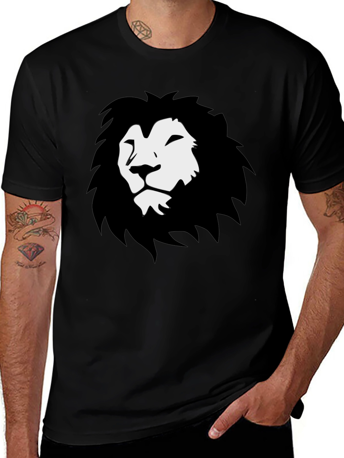 Variant 15 of Black Lion Graphic T-Shirt - Bold & Stylish