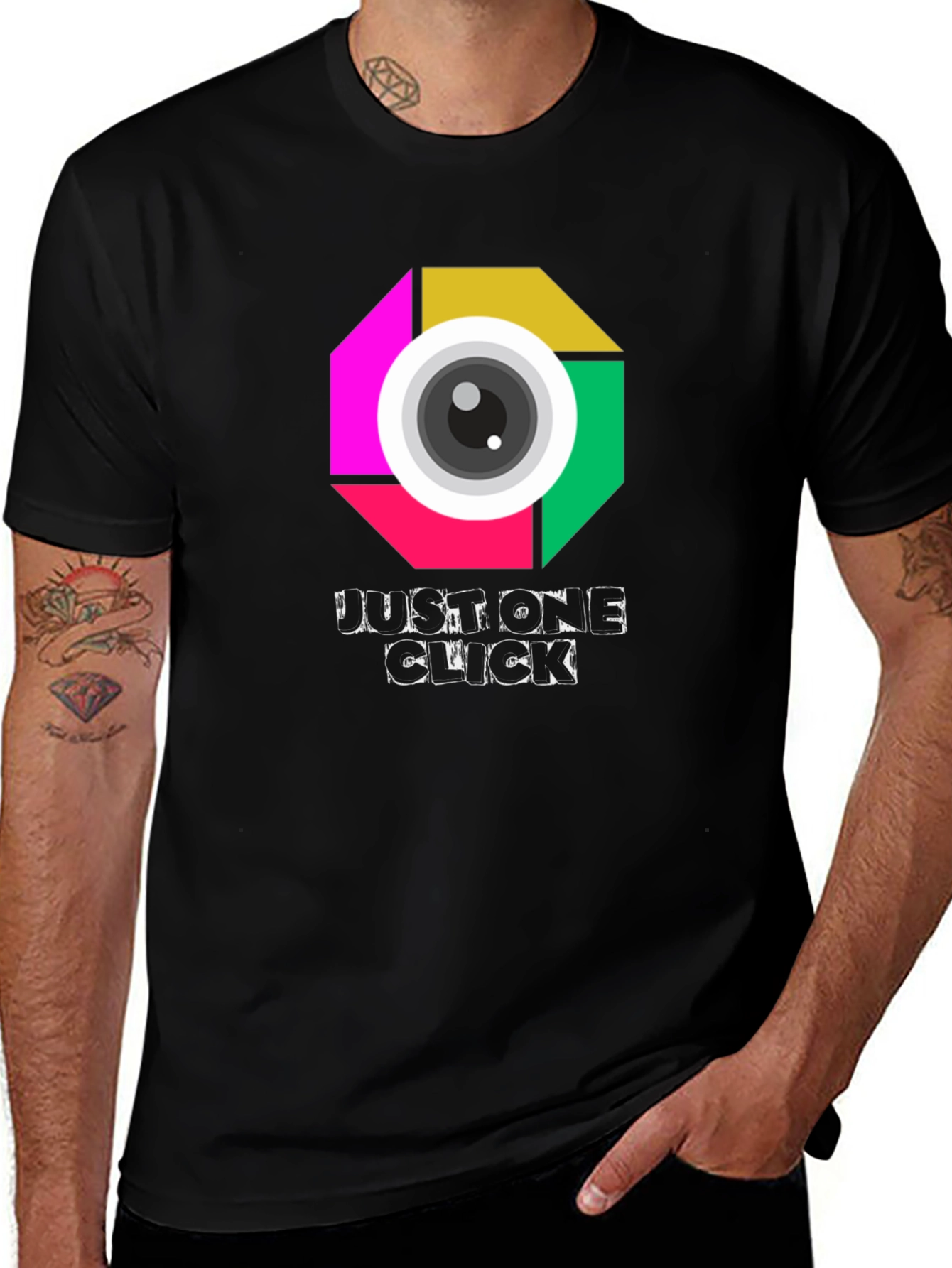 Variant 4 of Just One Click Camera Graphic T-Shirt