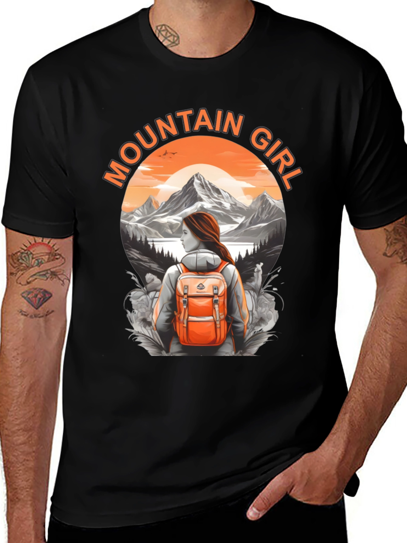 Variant 19 of Mountain Girl T-Shirt - Hiking Adventure Tee