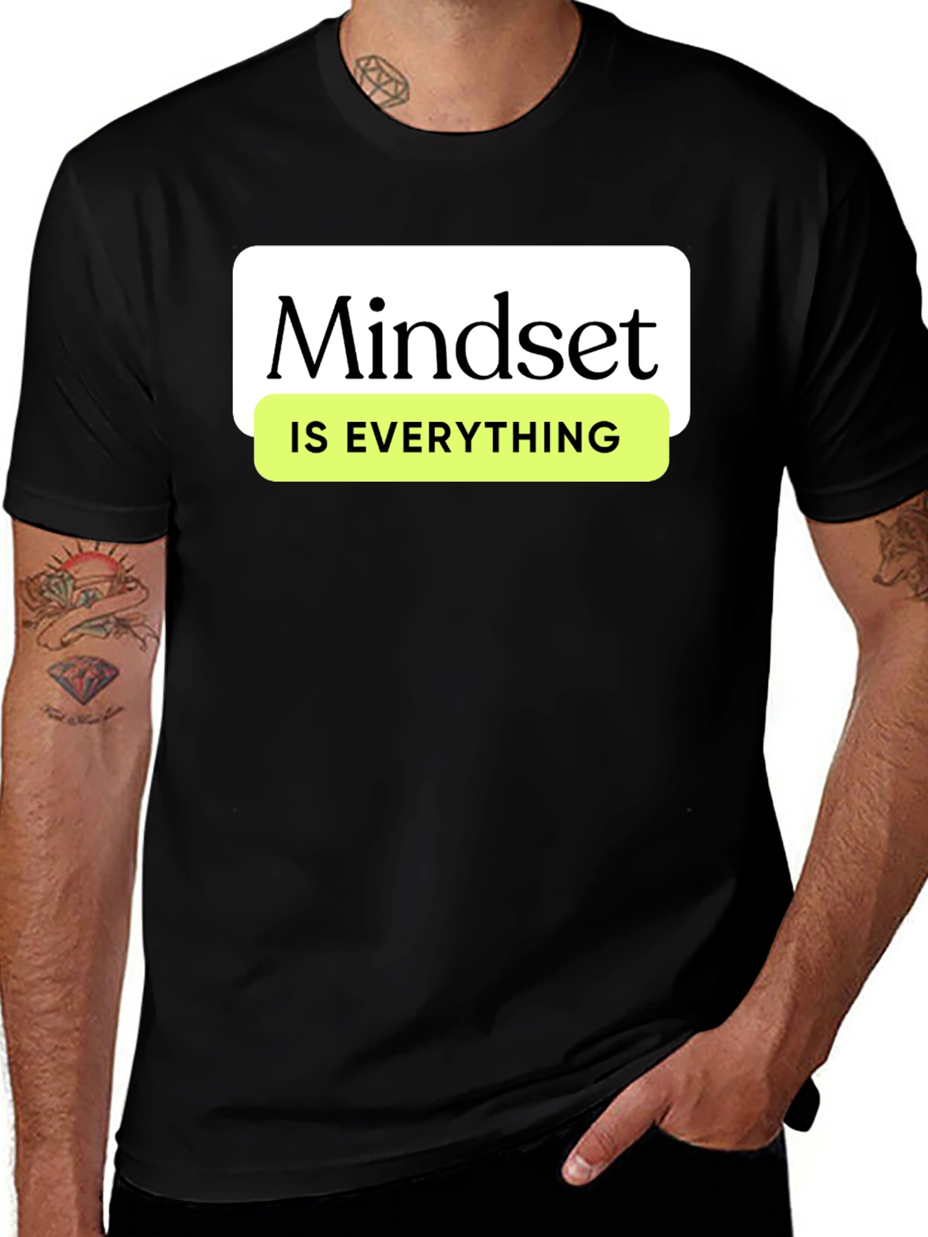 Variant 7 of Mindset Is Everything Graphic Tee - Black
