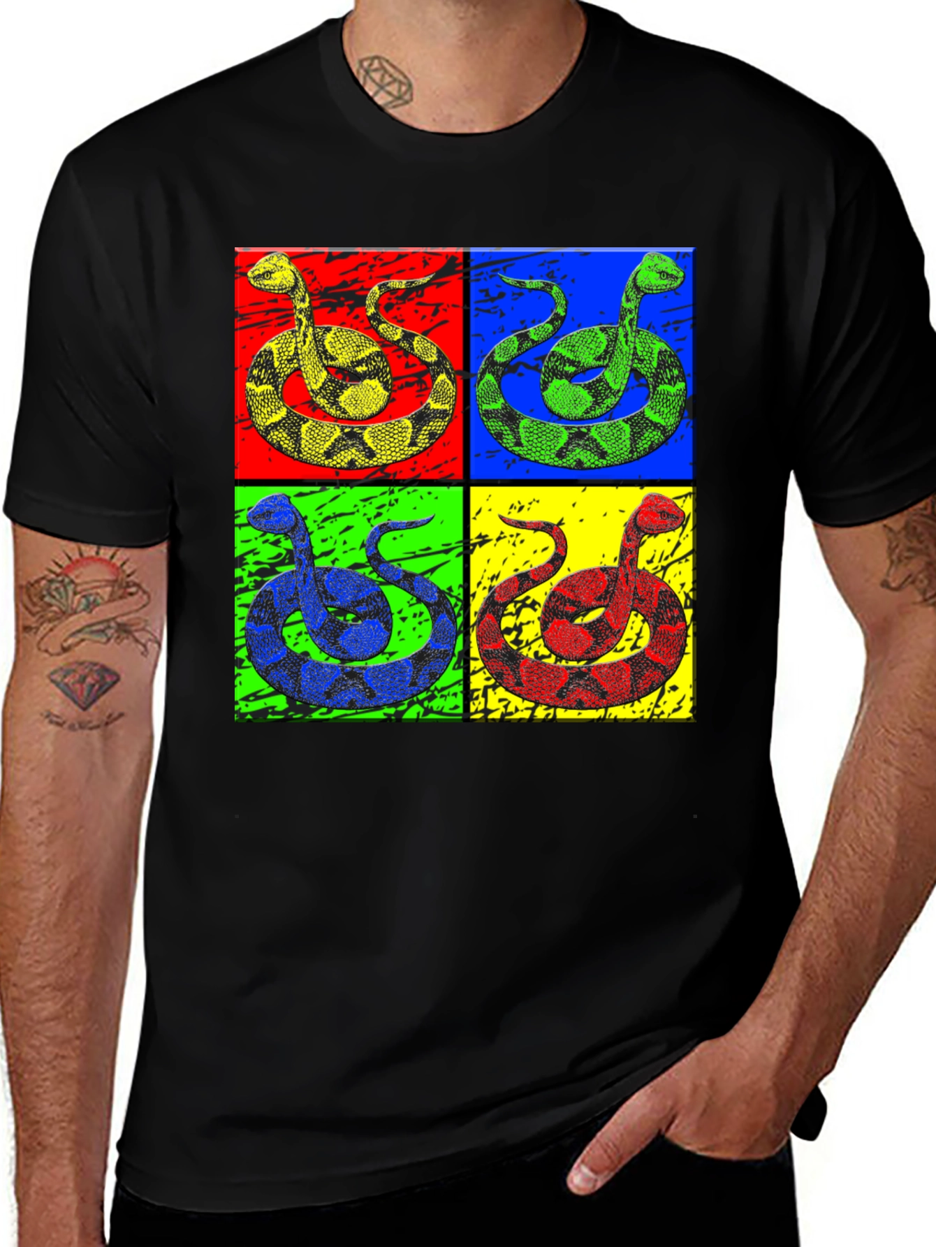 Variant 11 of Pop Art Snake Graphic Tee