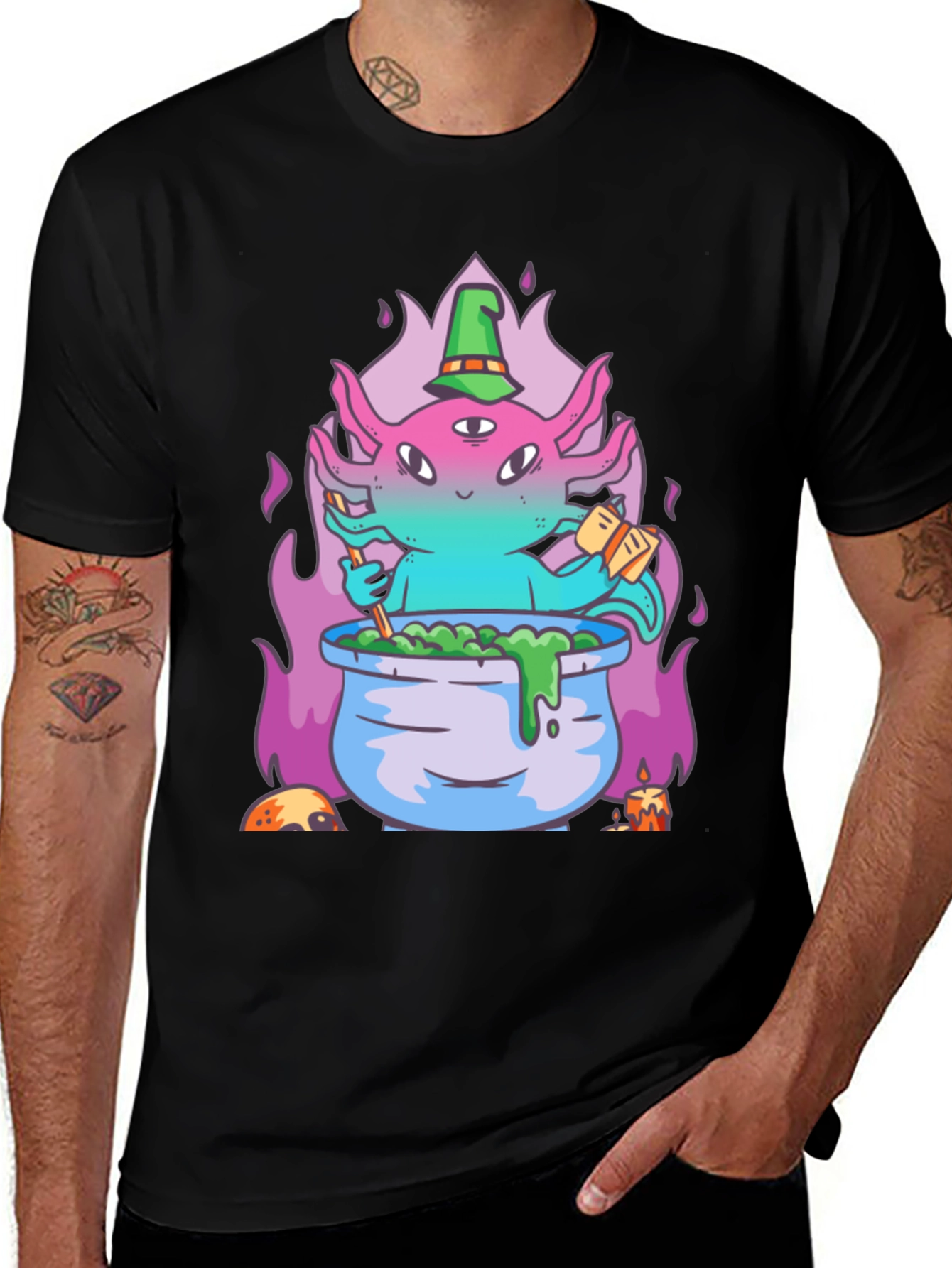 Variant 22 of Witchy Axolotl Brew T-Shirt