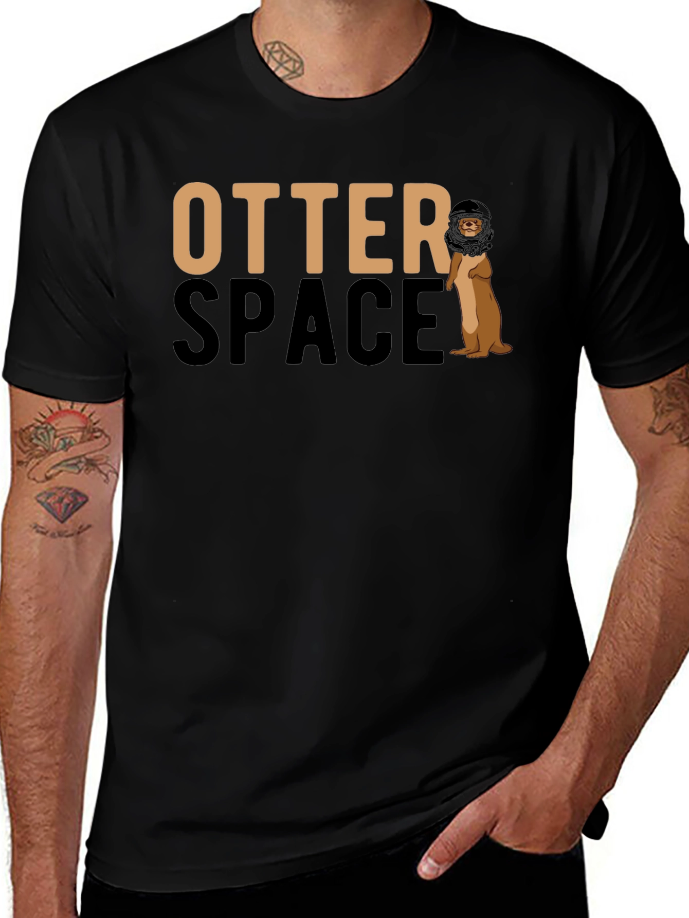 Variant 4 of Otter Space Graphic T-Shirt - Funny Animal Tee