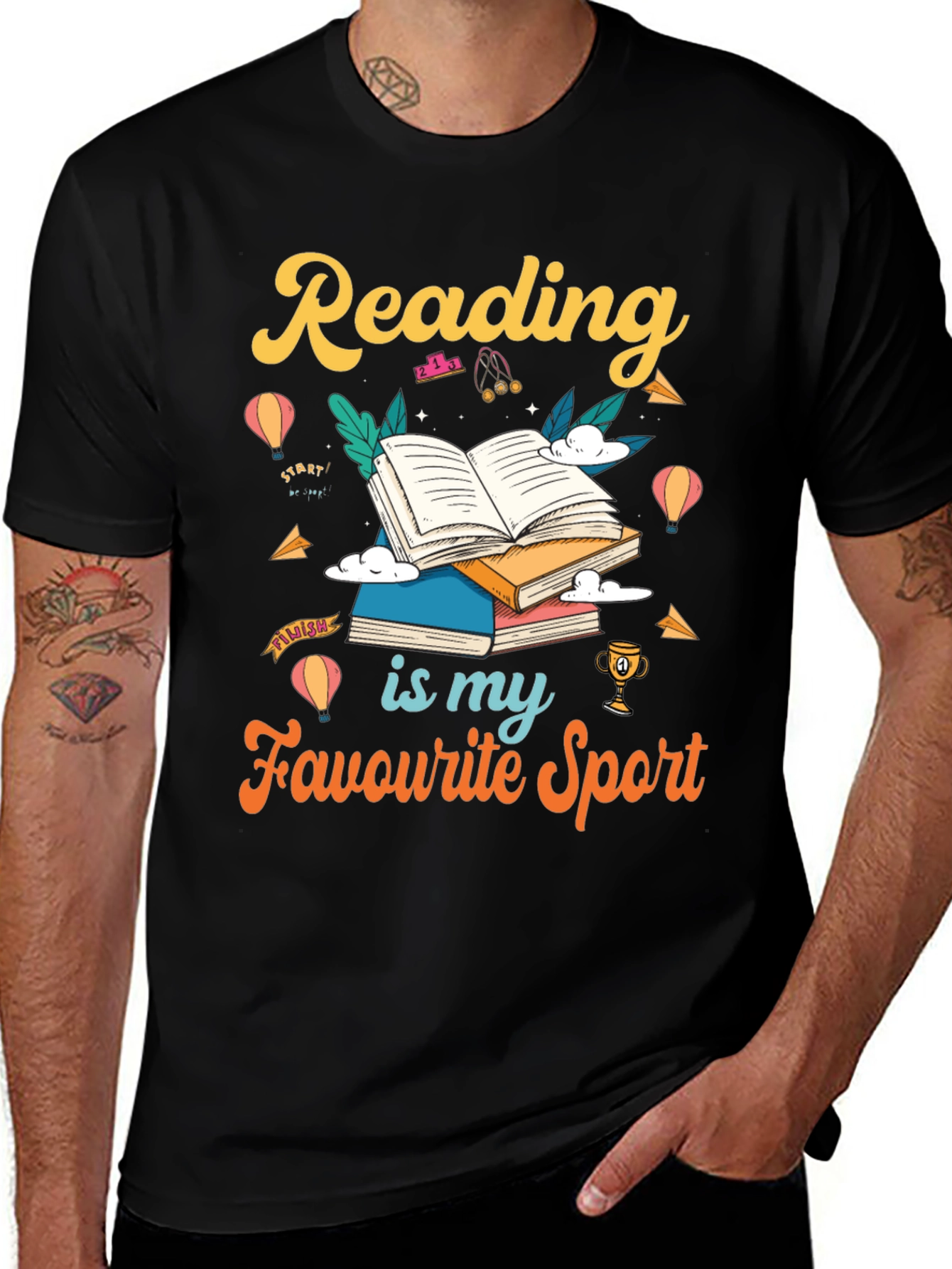 Variant 26 of Reading is My Favourite Sport T-Shirt