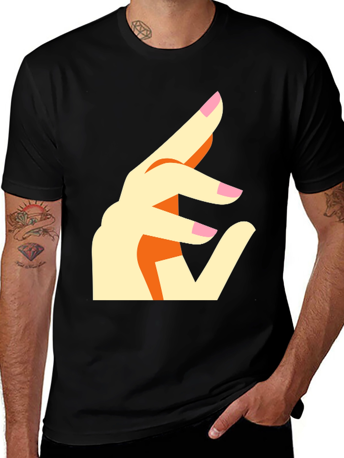Variant 14 of Abstract Hand Gesture Graphic Tee