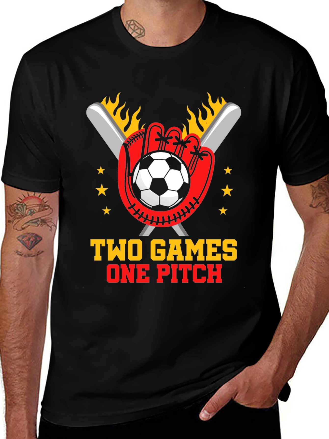 Variant 2 of Two Games One Pitch T-Shirt