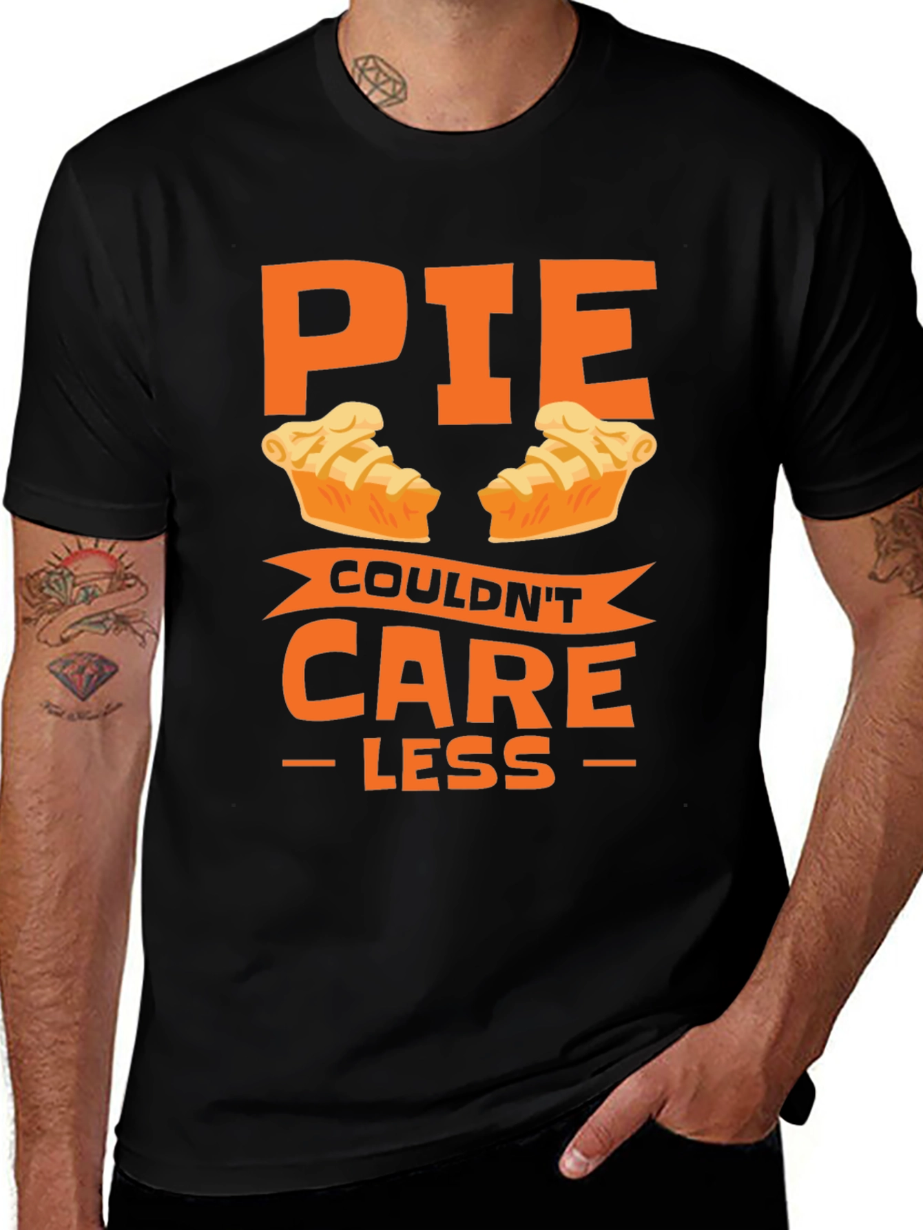 Variant 12 of Pie Couldn't Care Less Graphic Tee - Novelty T-Shirt