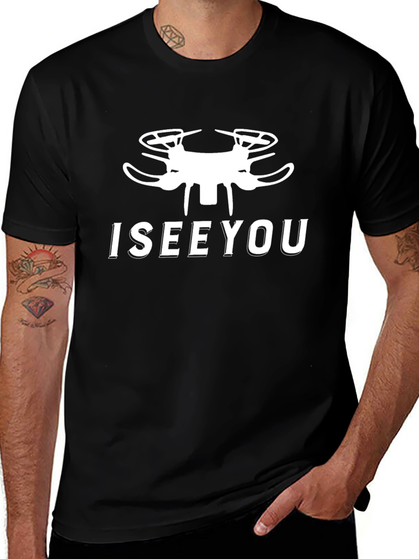 Variant 30 of I See You Drone Graphic T-Shirt