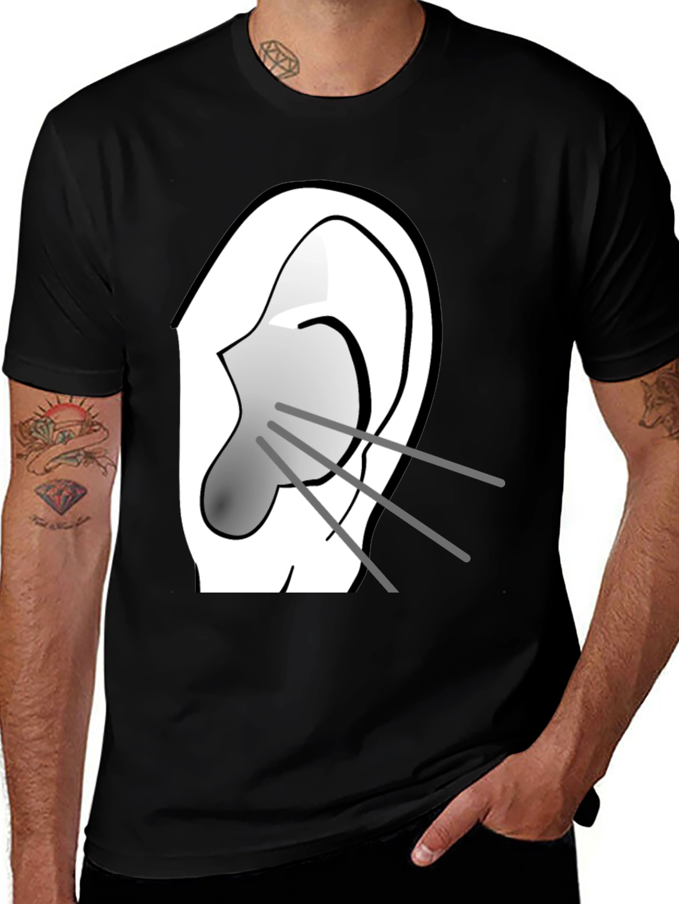 Variant 22 of Ear Graphic Tee - Listen Up!