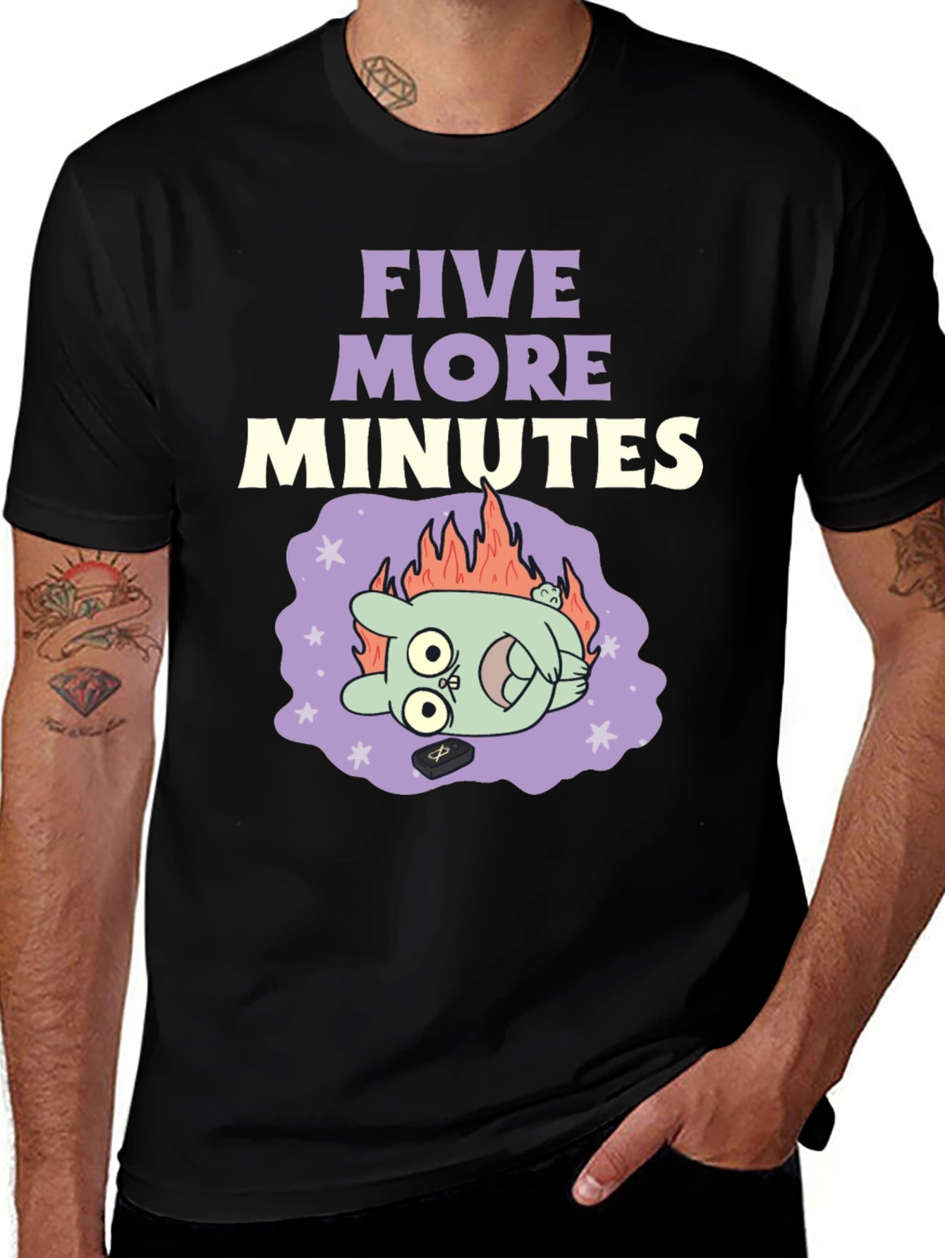 Variant 13 of Five More Minutes T-Shirt - Funny Cartoon Tee