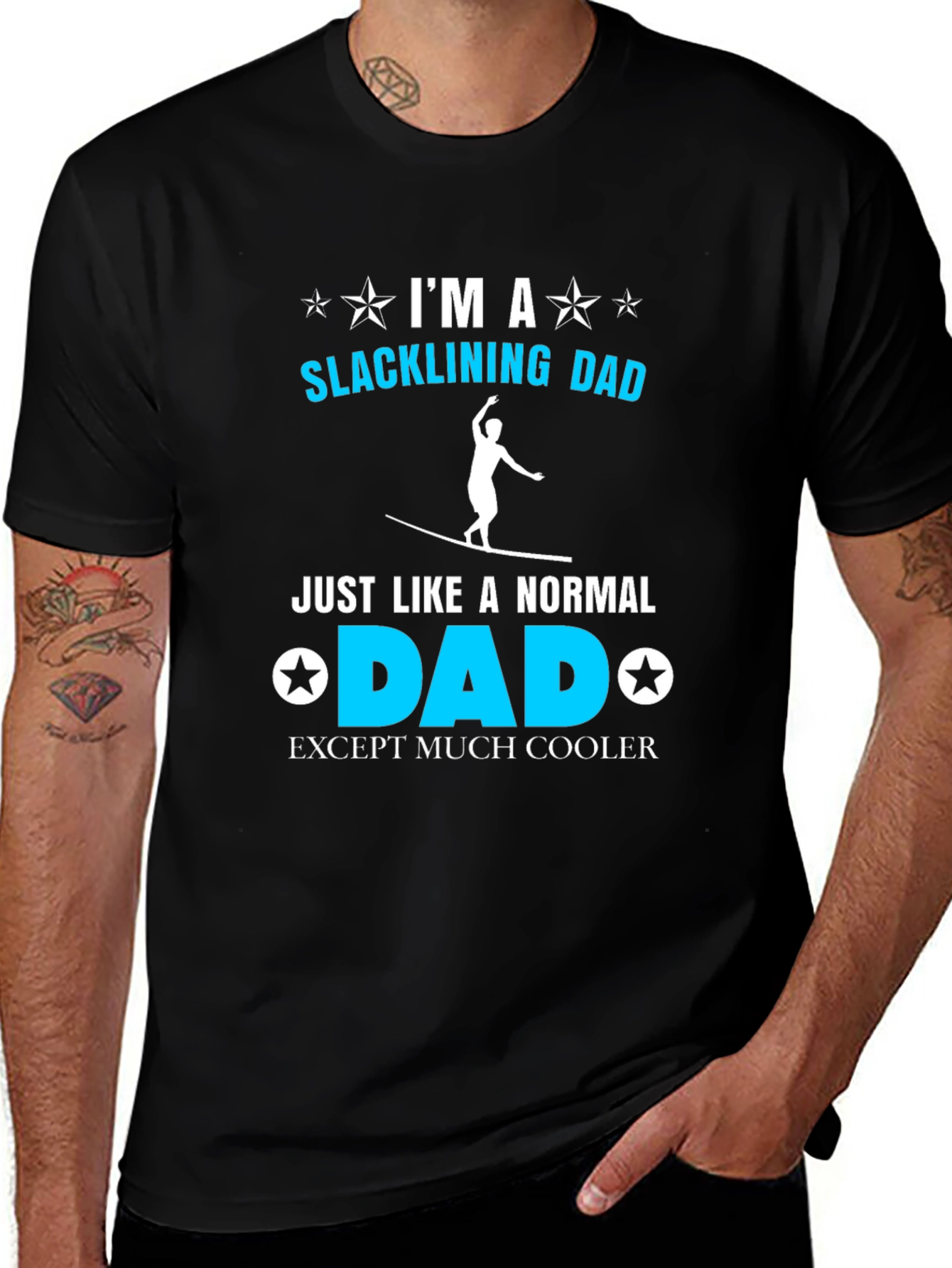 Slacklining Dad T-Shirt - Cool Dad Edition