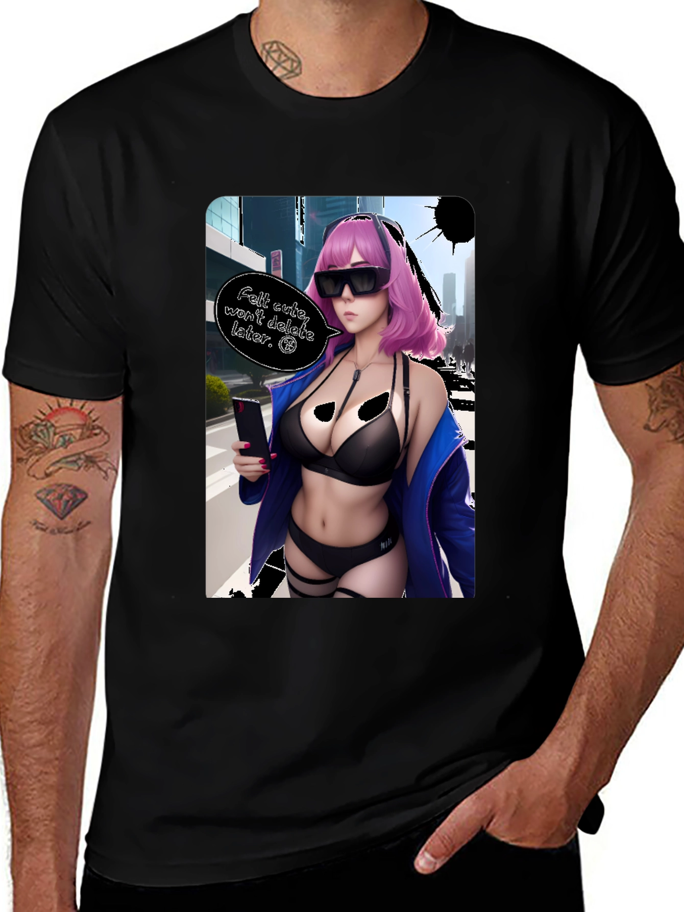 Variant 23 of Anime Girl Graphic T-Shirt - Edgy Aesthetic Tee