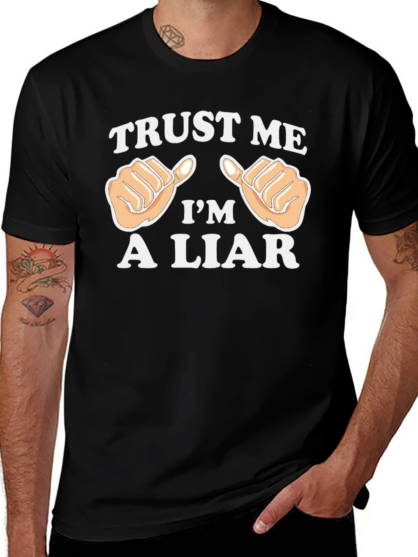 Variant 5 of Trust Me I'm A Liar T-Shirt Funny Joke Tee