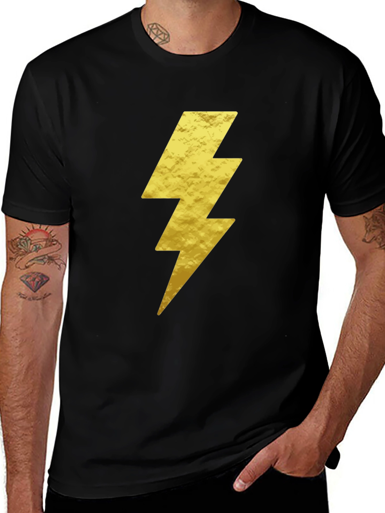Variant 21 of Lightning Bolt Graphic Tee - Bold & Stylish!