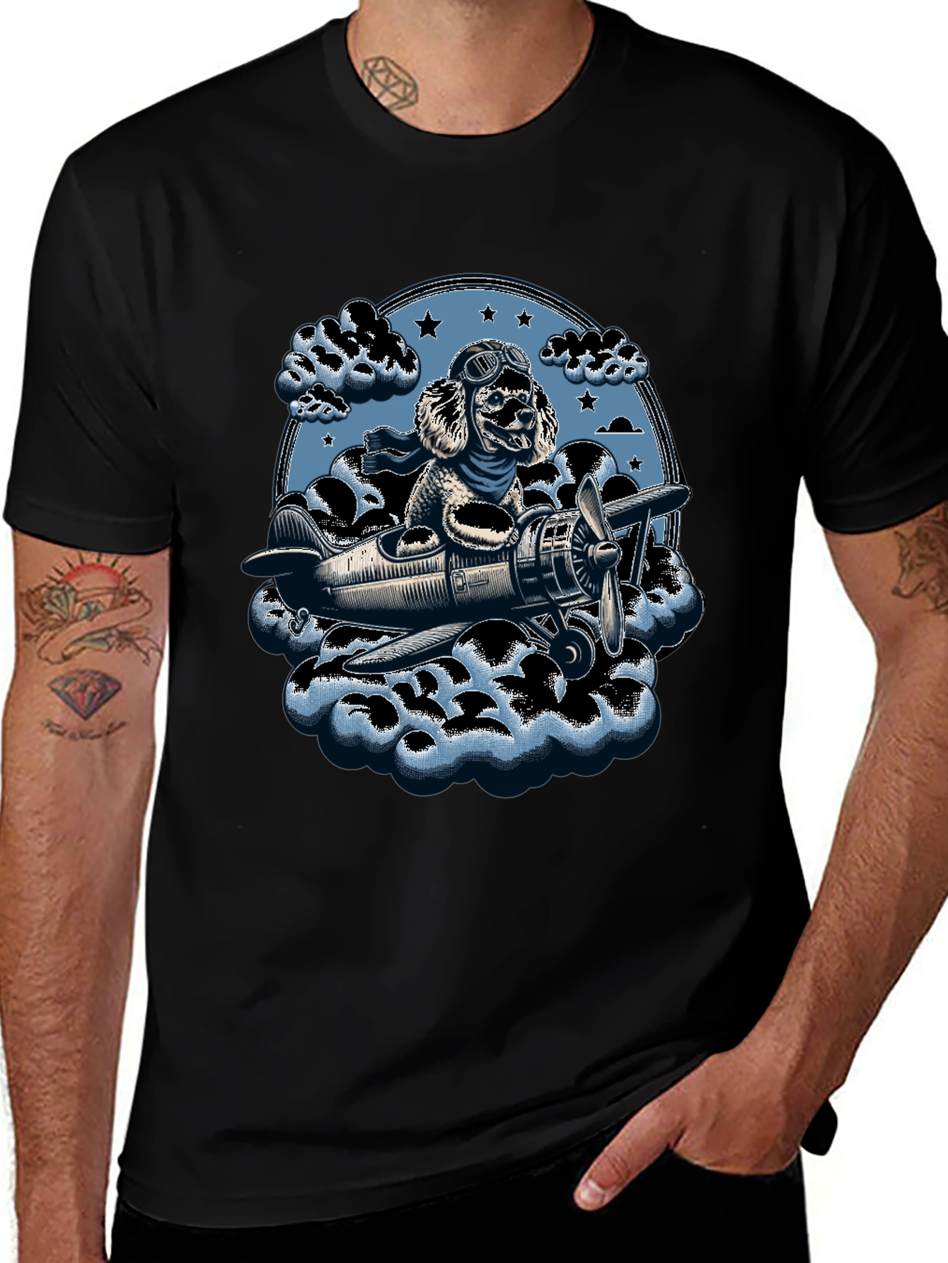 Variant 7 of Dog Aviator T-Shirt - Fly High in Style!