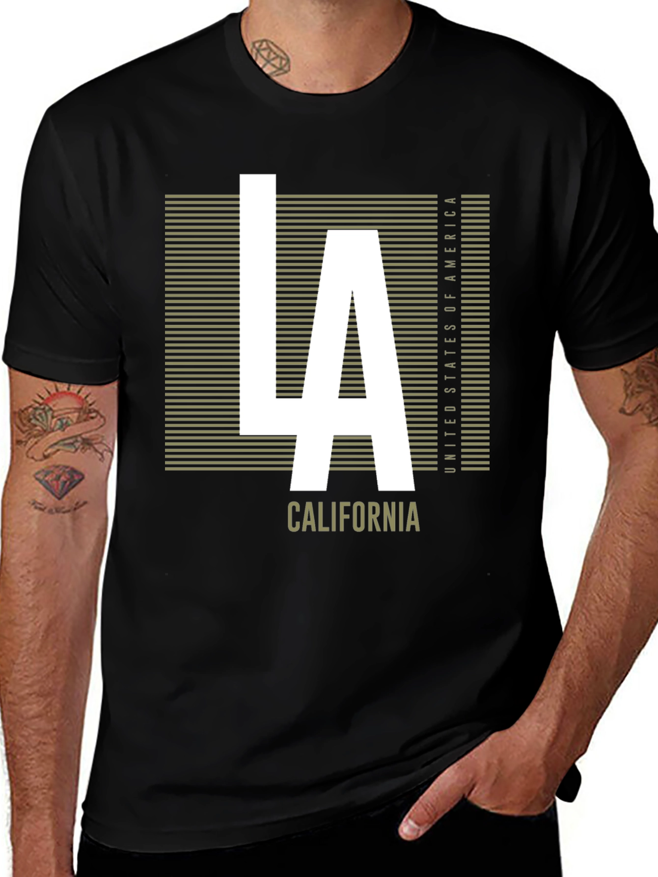 LA California Graphic Tee - USA Pride, City Style