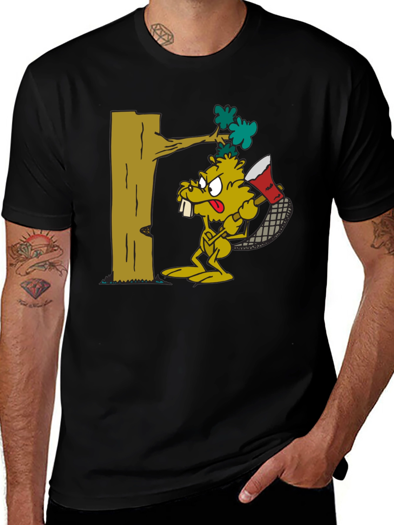 Black Beaver Lumberjack Graphic Tee main image