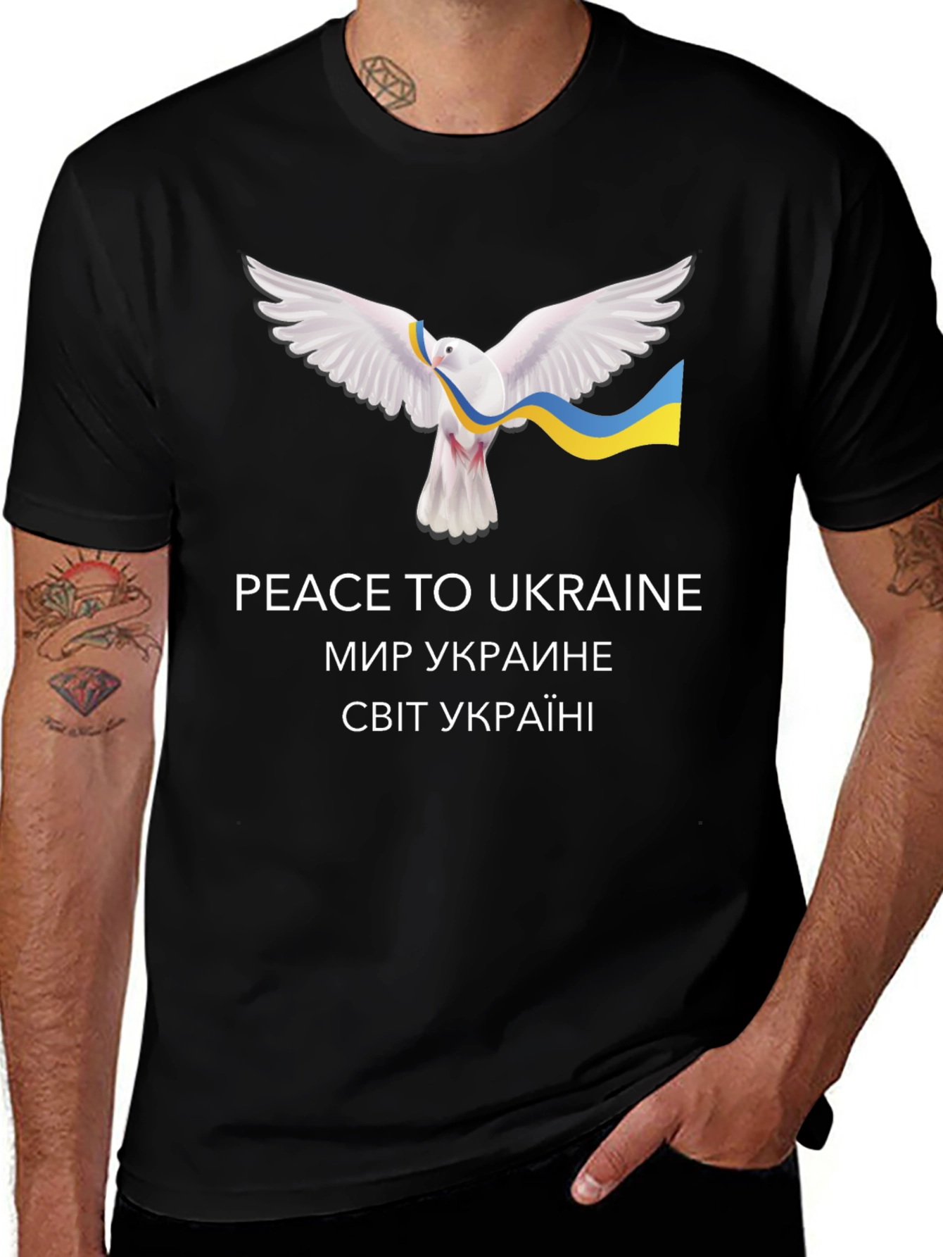 Peace for Ukraine T-Shirt Dove of Peace