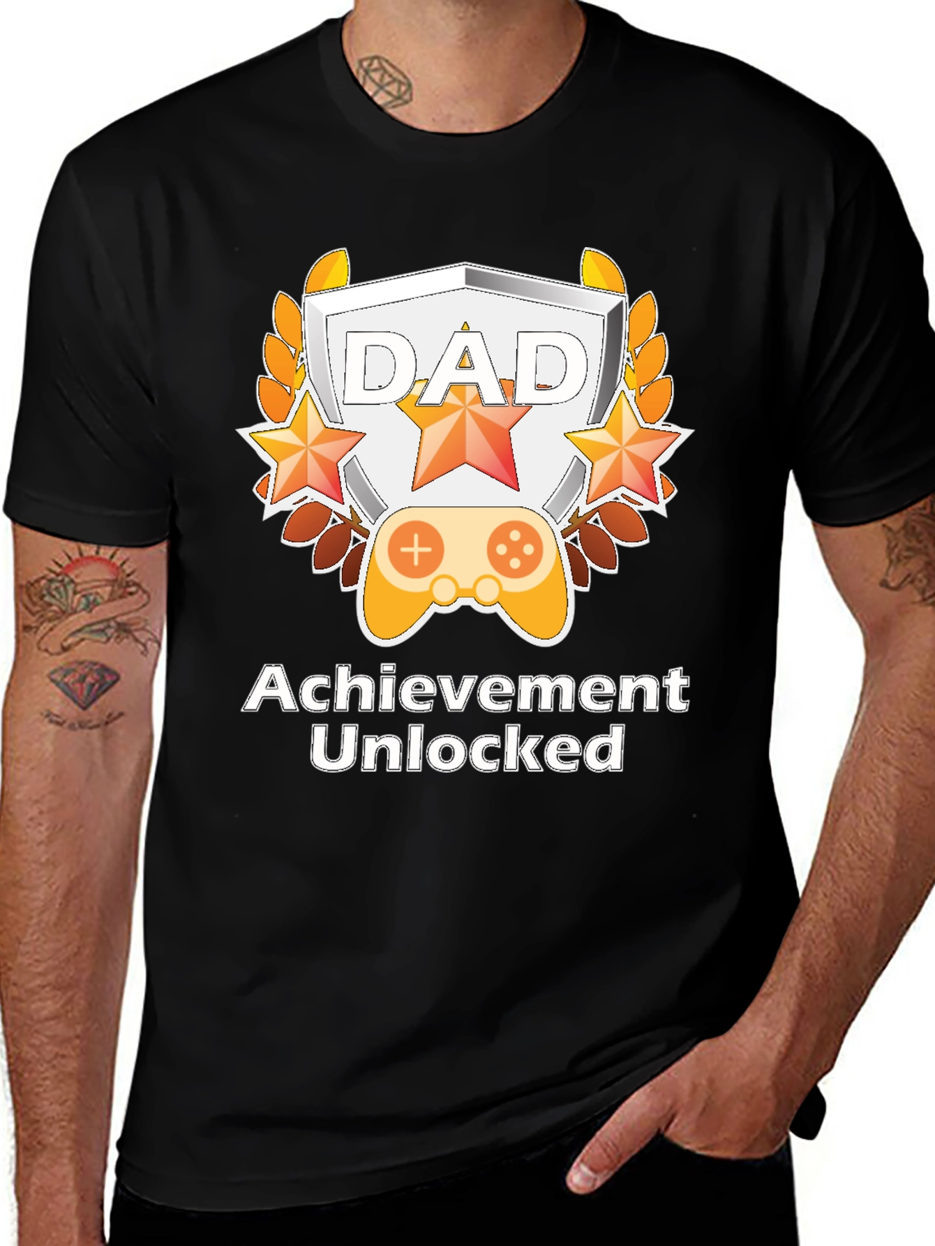 Dad Achievement Unlocked T-Shirt Gaming Father's Day