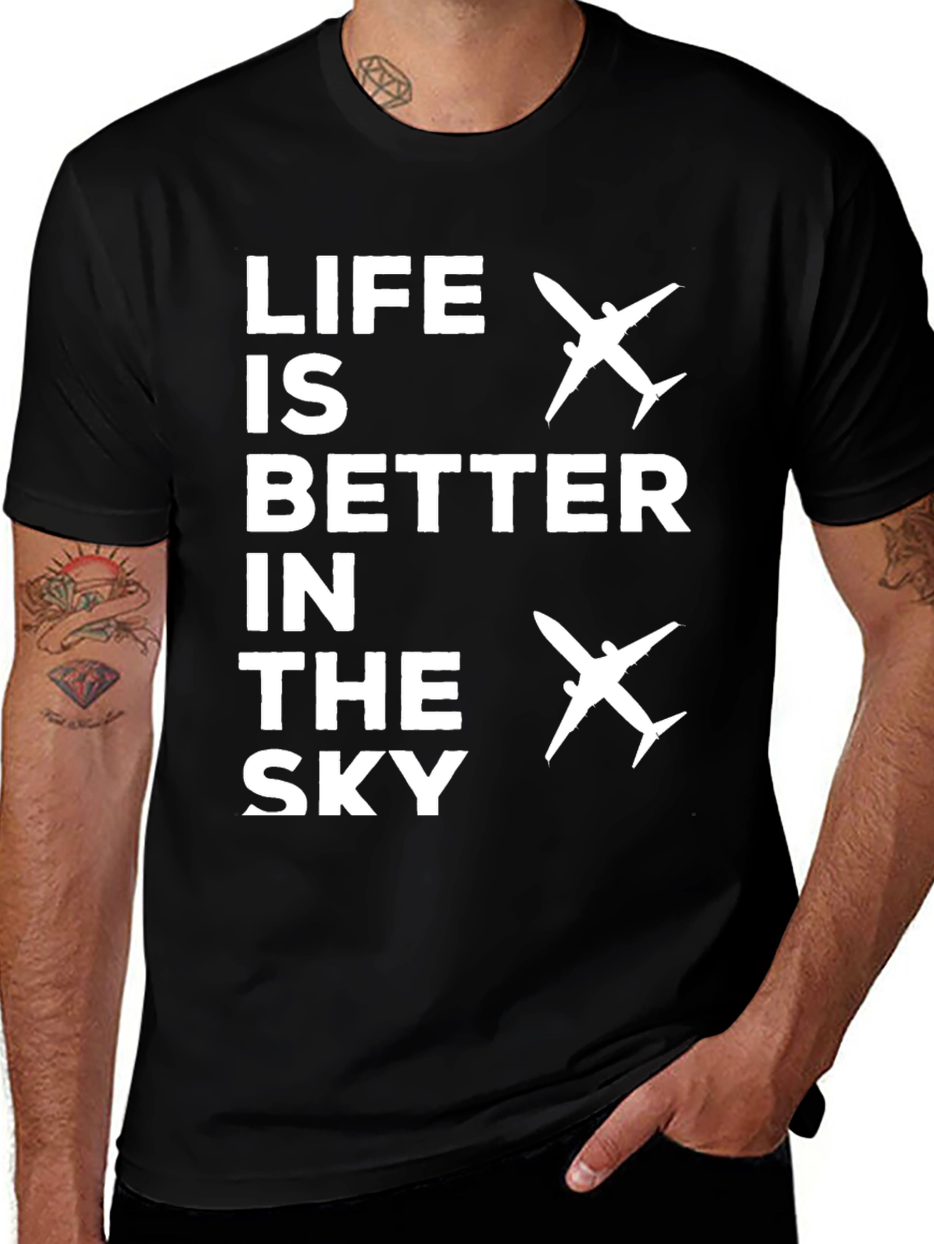 Variant 14 of Life Is Better In The Sky Airplane T-Shirt
