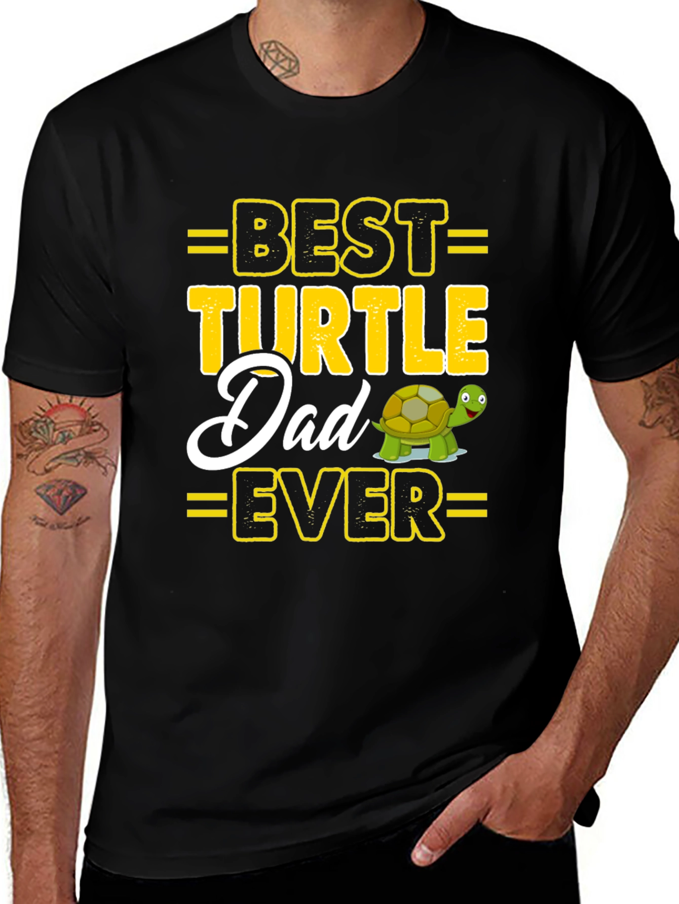 Variant 4 of Best Turtle Dad Ever Graphic Tee