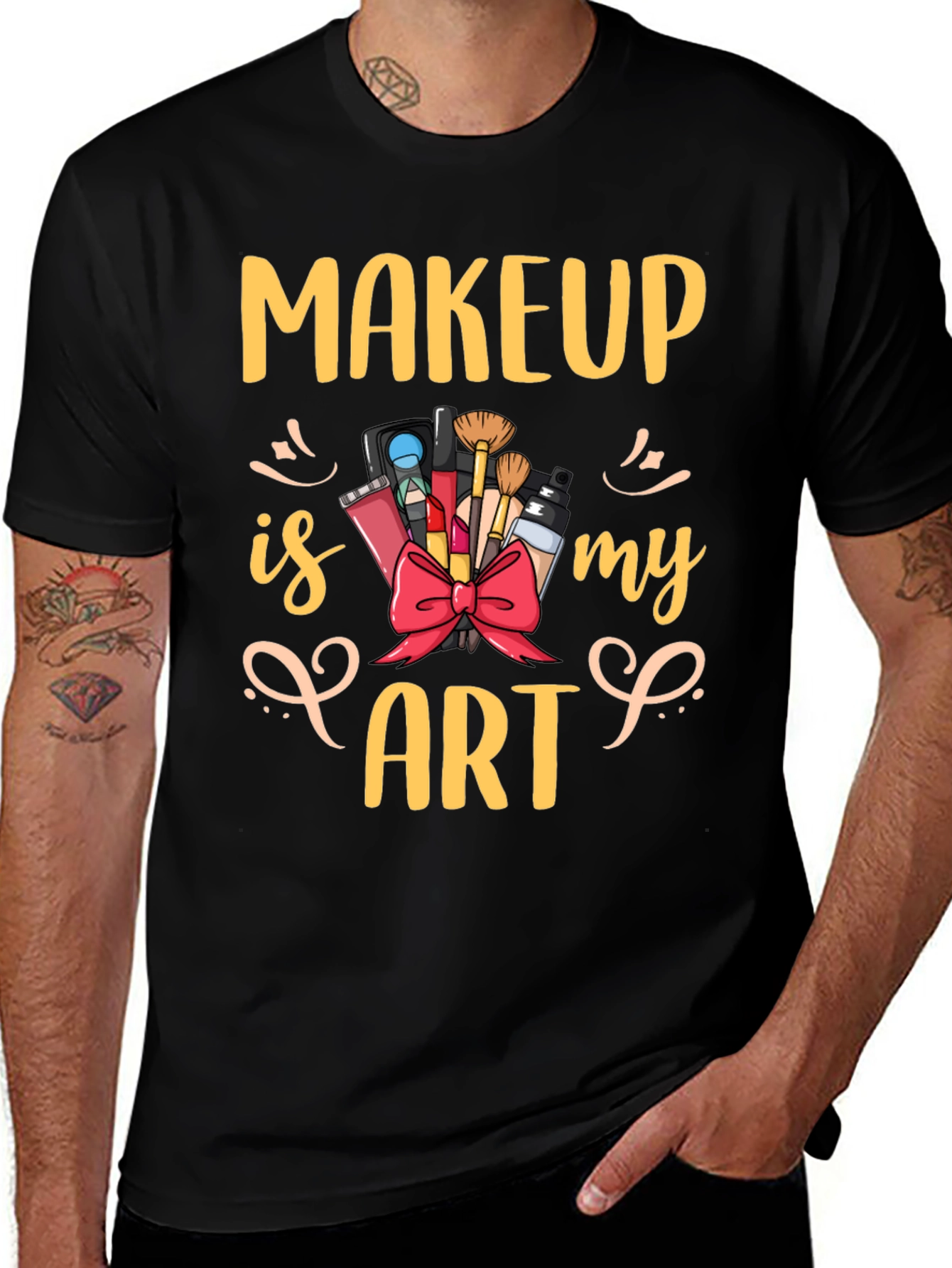 Variant 26 of Makeup Is My Art Graphic Tee - Black