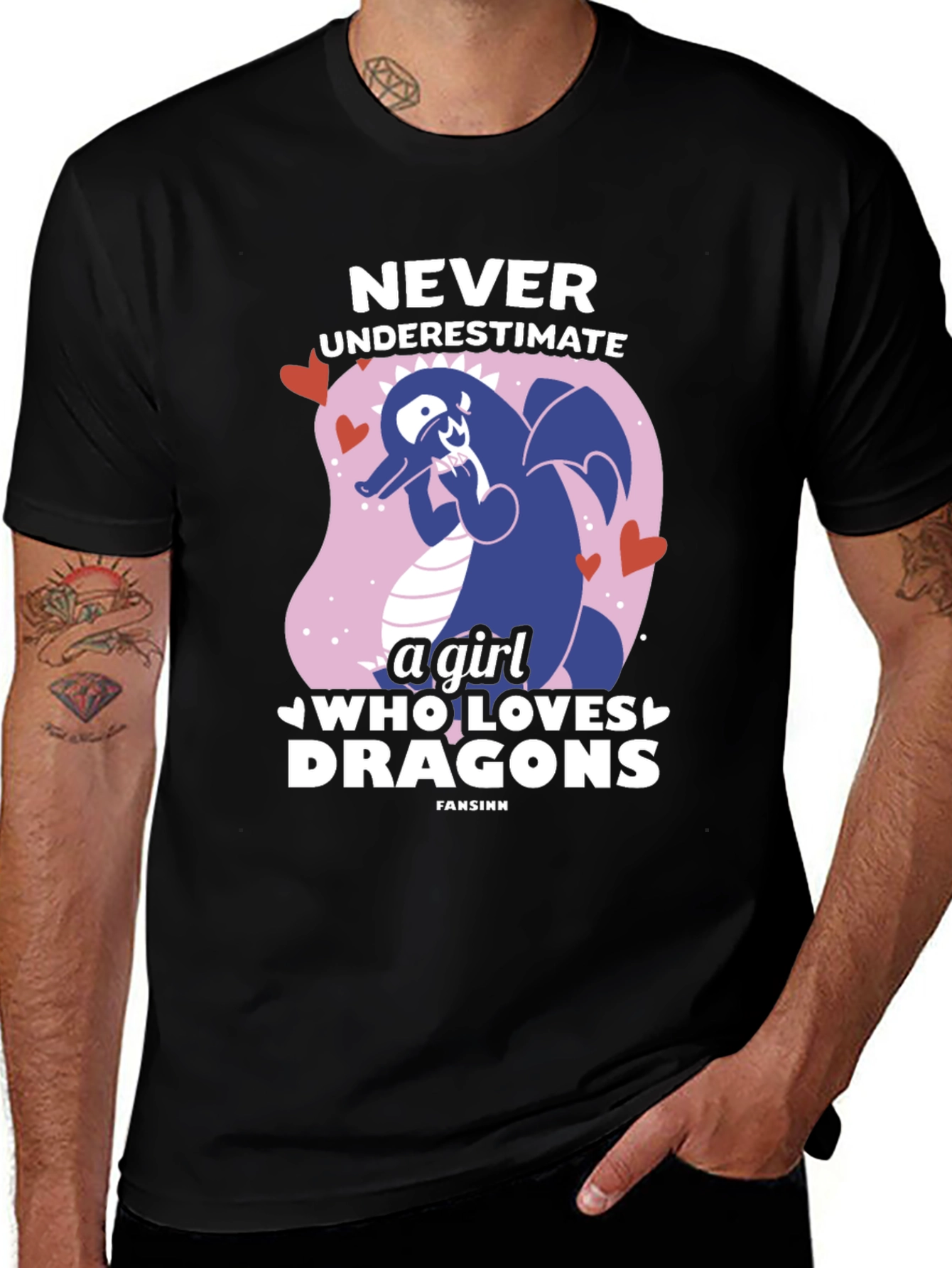 Never Underestimate a Girl Who Loves Dragons T-Shirt