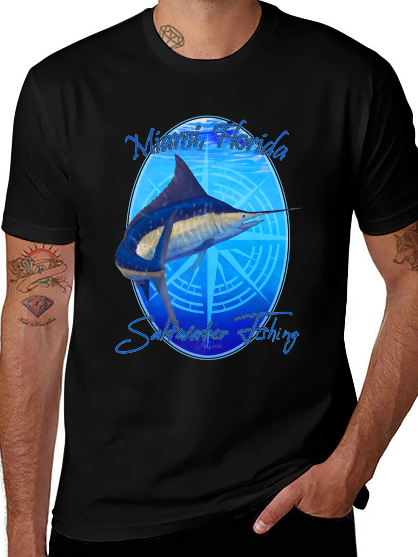 Miami Florida Saltwater Fishing T-Shirt
