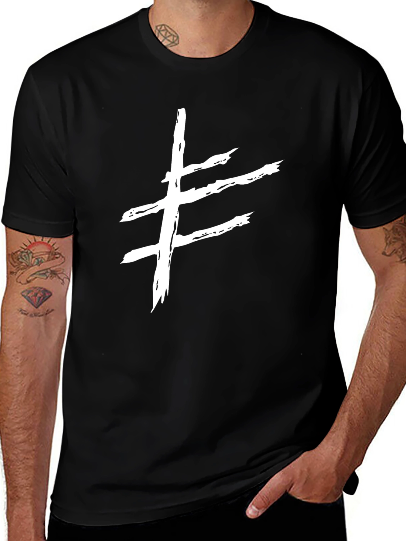 Variant 19 of Striking Symbol T-Shirt - Modern Grunge Style