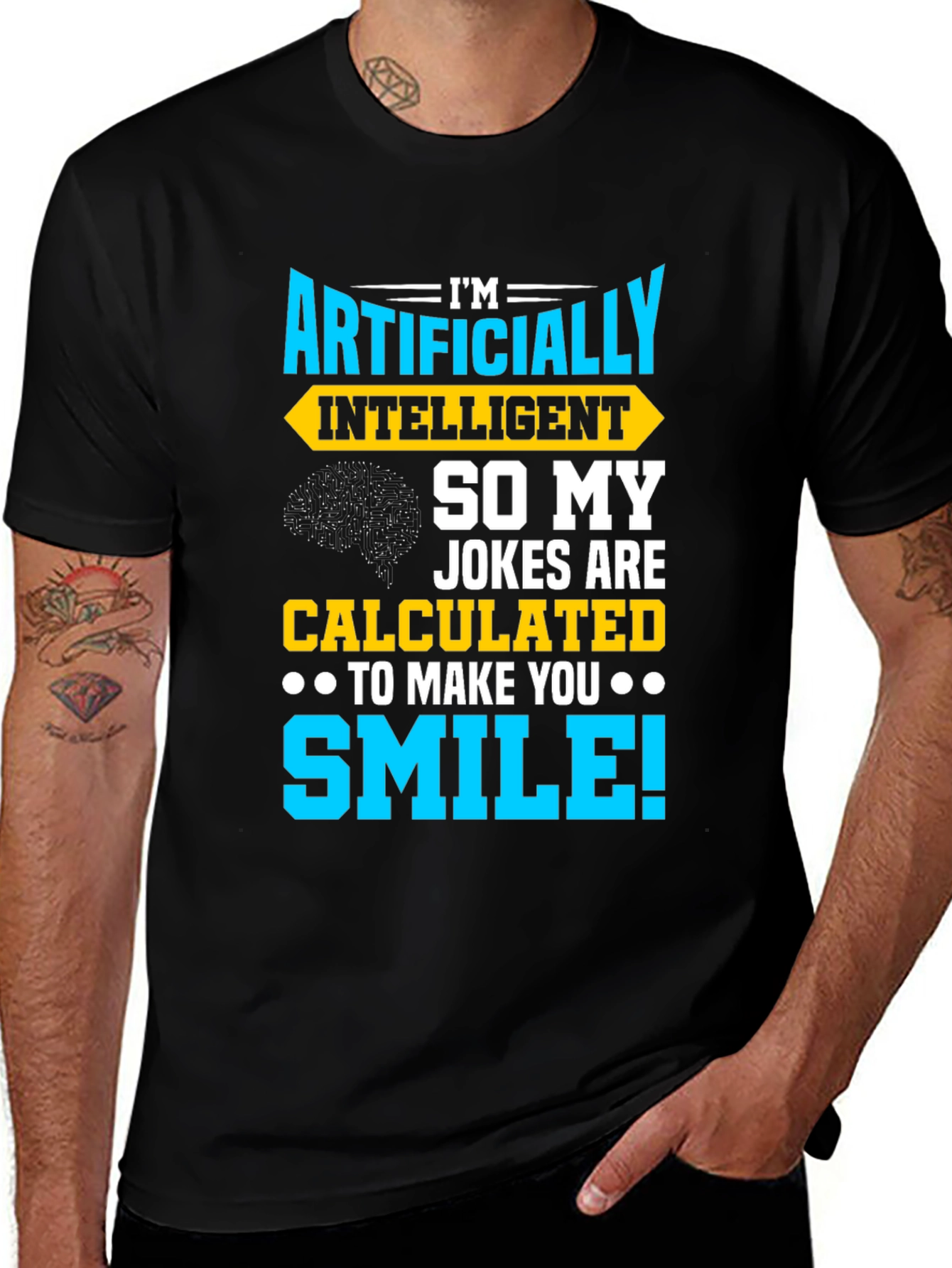 Variant 28 of Artificially Intelligent Jokes Graphic Tee