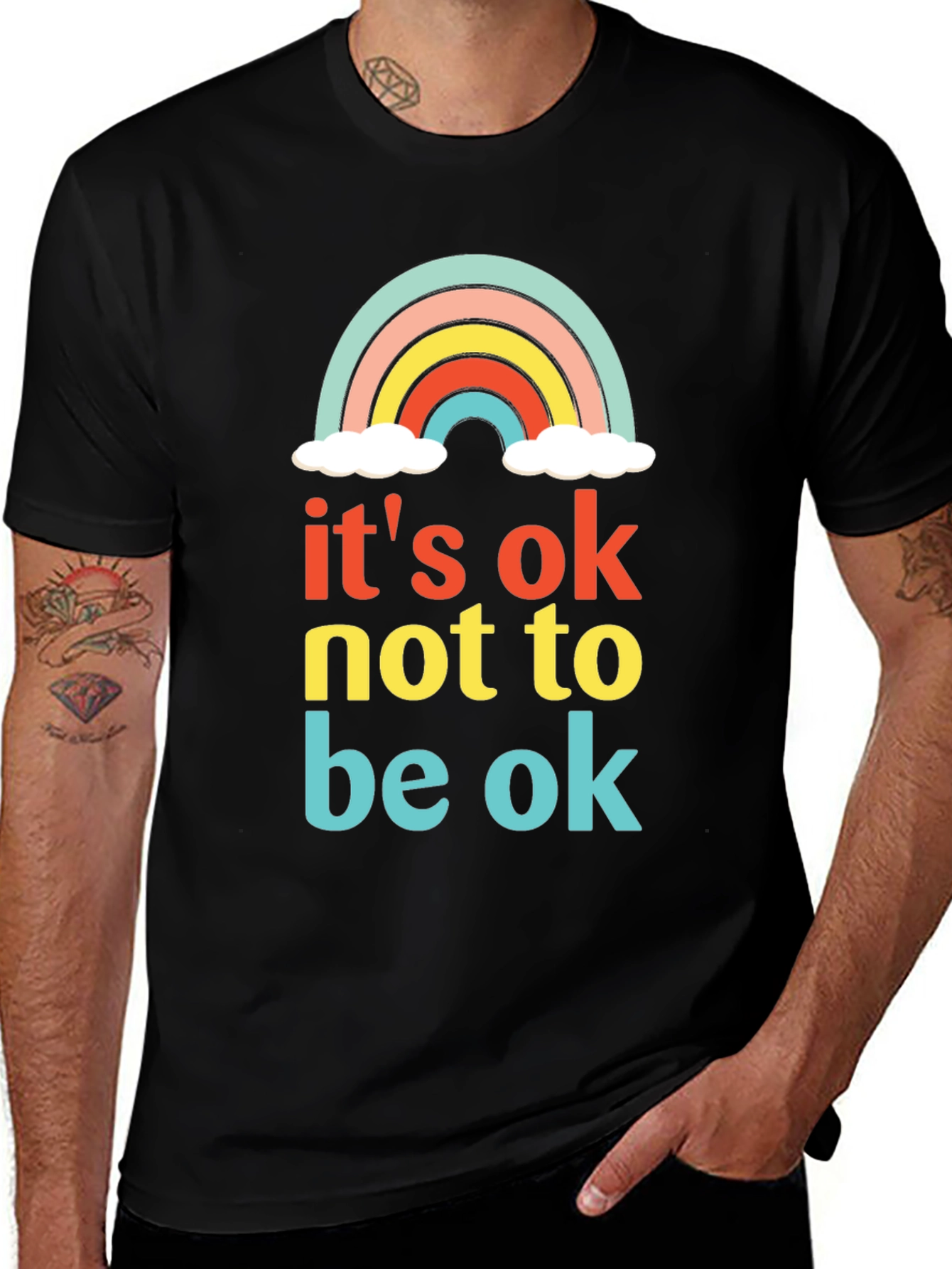Variant 28 of It's Ok Not to Be Ok Rainbow T-Shirt